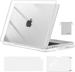 mosiso - Case for MacBook Pro 14 inch Case M5 M4 M3 M2 M1 2026-2021 A3427 A3426 A3434 A3112 A3185 A3401 A2918 A2992 A2779 A2442 - Crystal Clear