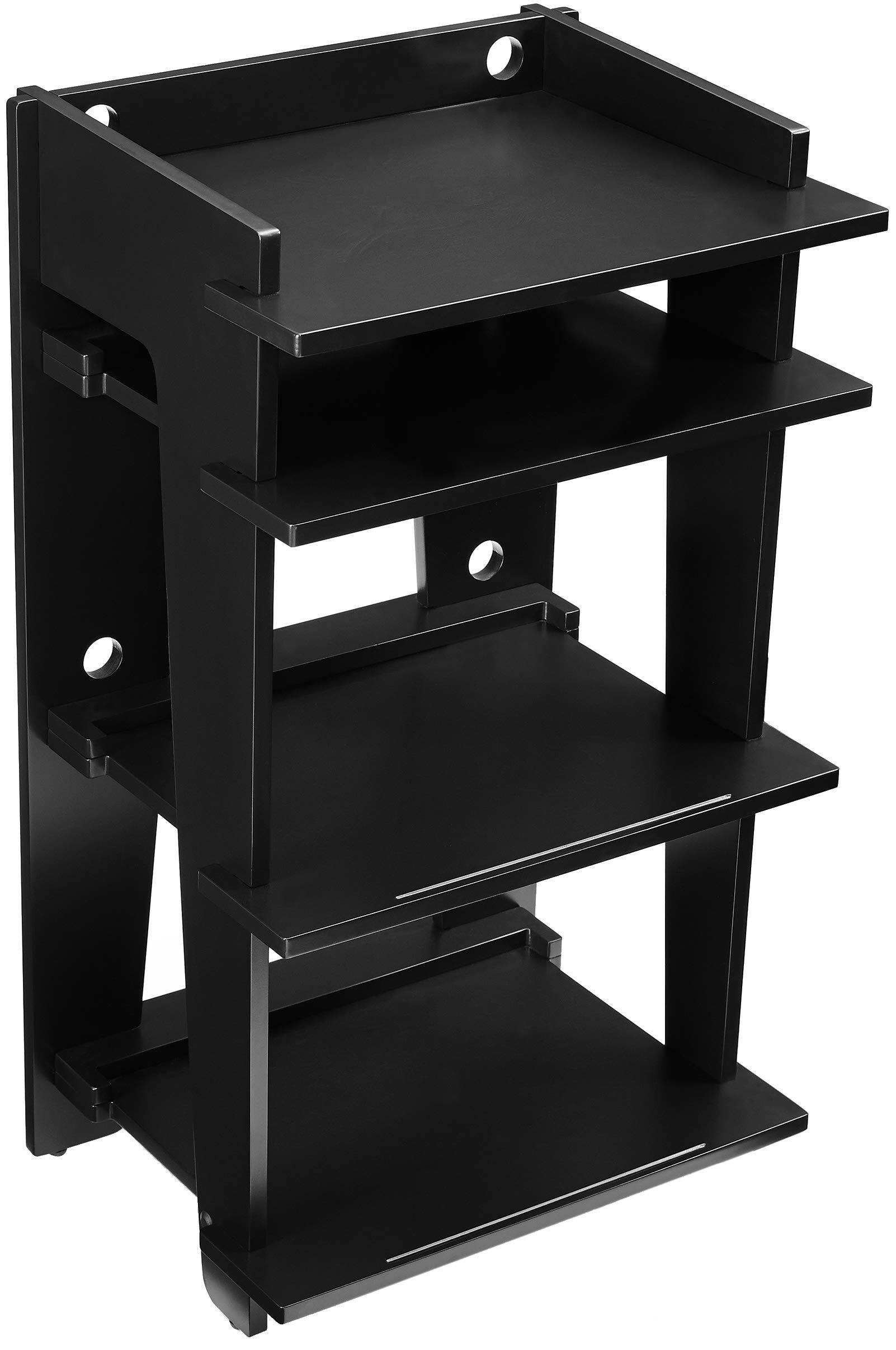 Left. Crosley Furniture - Soho Record Player Stand With Vinyl Storage - Black.