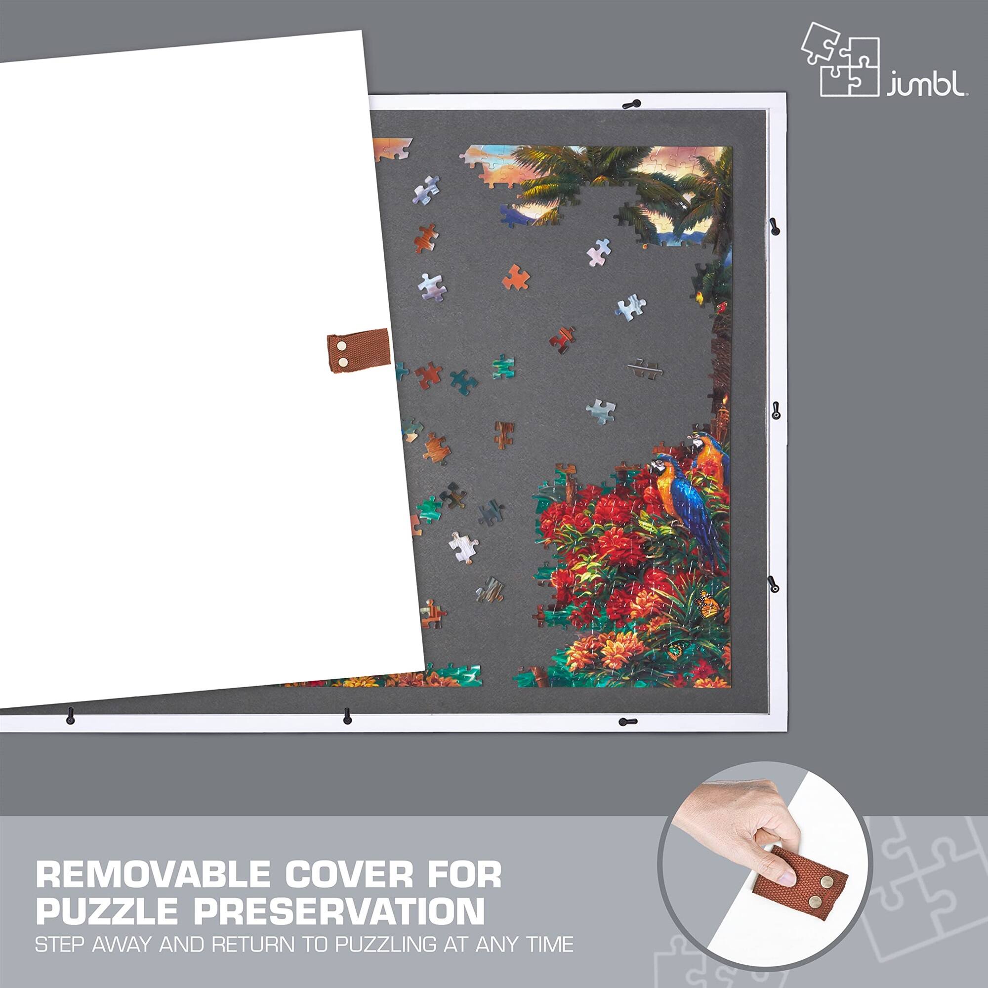 jumbl REMOVABLE COVER FOR PUZZLE PRESERVATION STEP AWAY AND RETURN TO PUZZLING AT ANY TIME