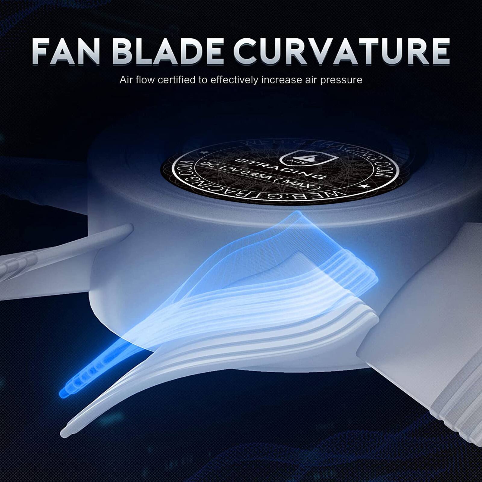 FAN BLADE CURVATURE  
Air flow certified to effectively increase air pressure  

UIE COM DO12VC4SA  
GTRADING  
GTRACING  
LEACINBOO COM  
TRACING (M + WEBIG