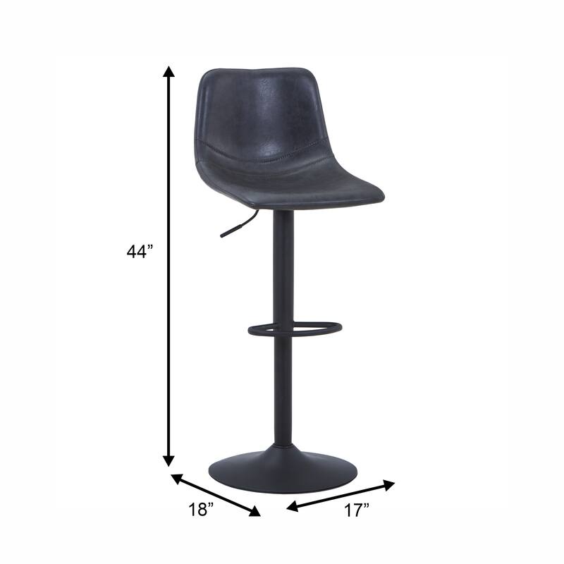 LeisureMod Tilbury Modern Adjustable Bar Stool with Footrest, 360 ...