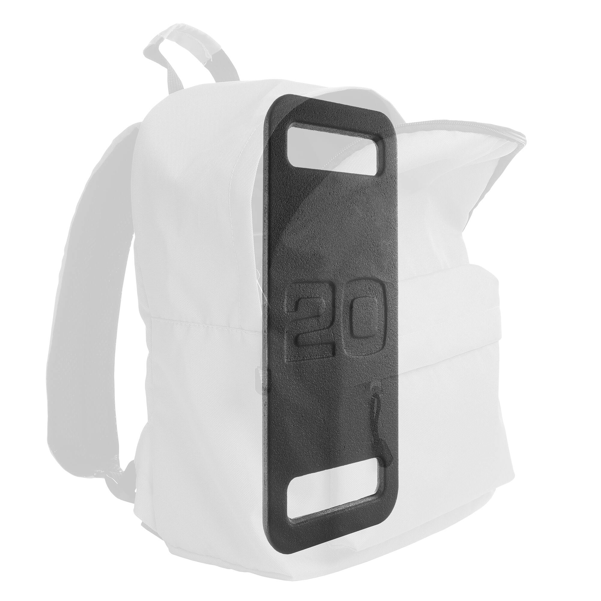 Alt View 4. Philosophy Gym - Cast Iron Ruck Weight - Weighted Fitness Plate with Handle - 10-45 lbs - Cast Iron.