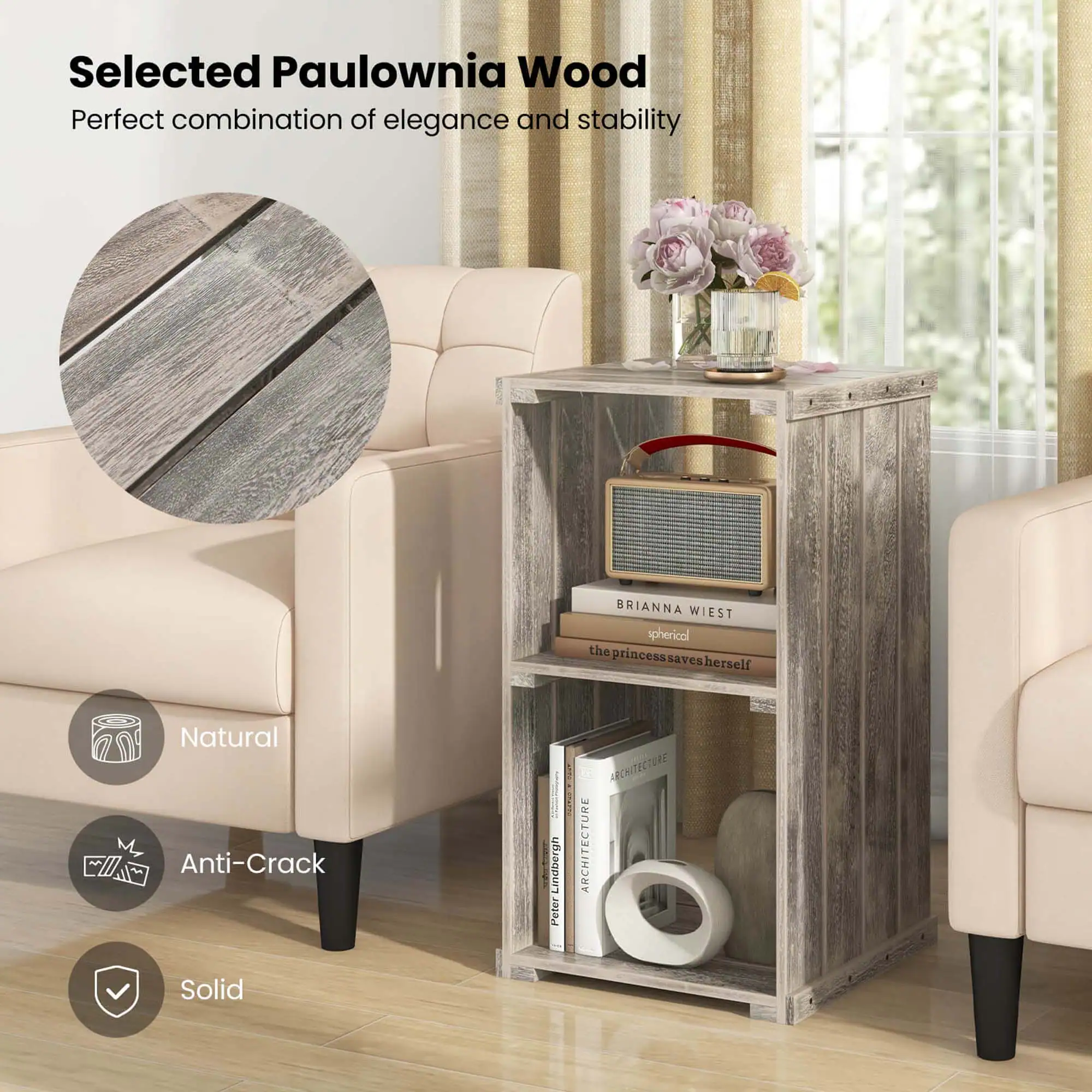 Selected Paulownia Wood  
Perfect combination of elegance and stability  

Natural  
Anti-Crack  
Solid  

BRIANNA WIEST  
sphericol  
the princess saves herself  

ARCHITECTURE  
ARCHITECTURE  
Lindbergh Potor