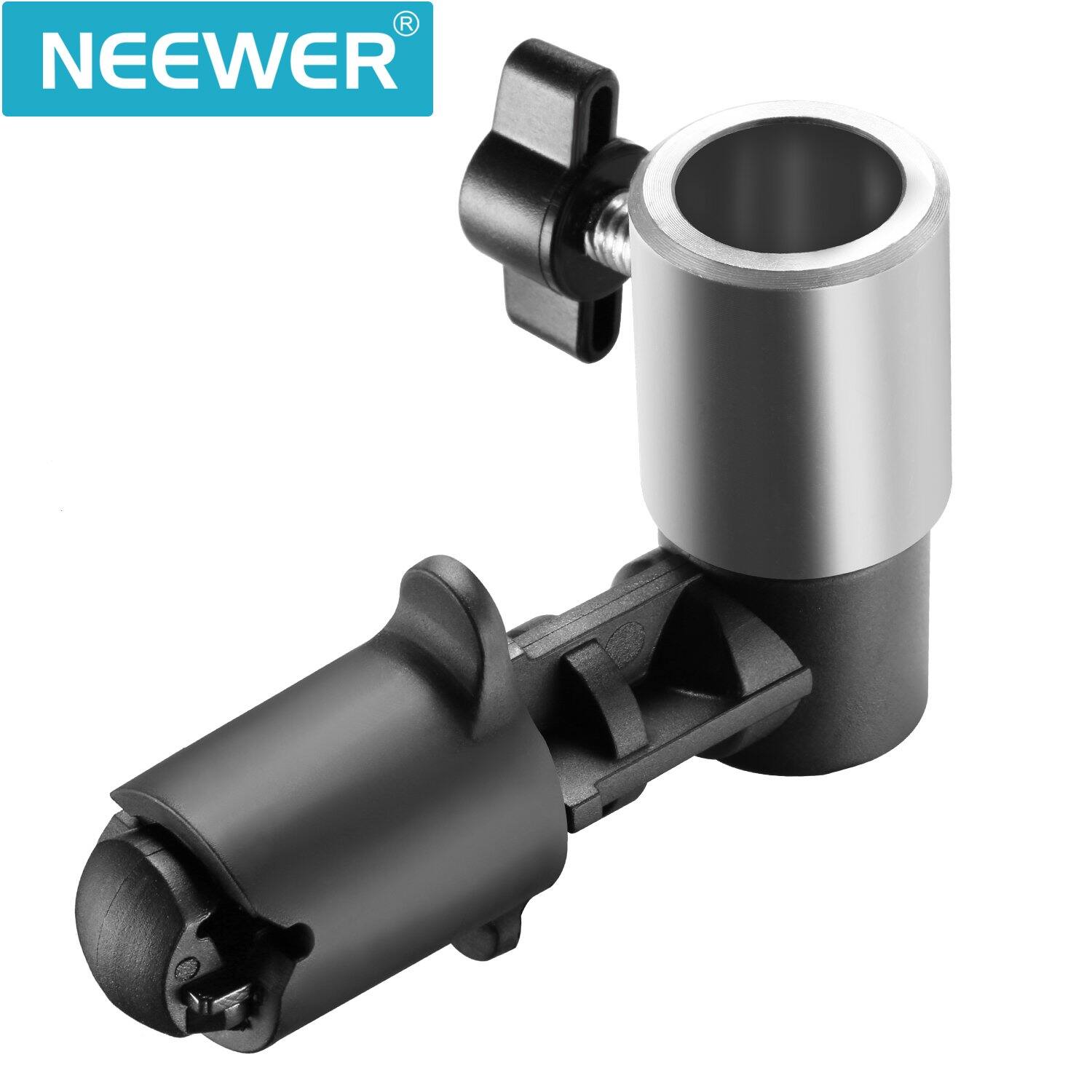 Left. Neewer - Reflector Holder Clamp 2-Pack, 5/8" Stud, Aluminum.