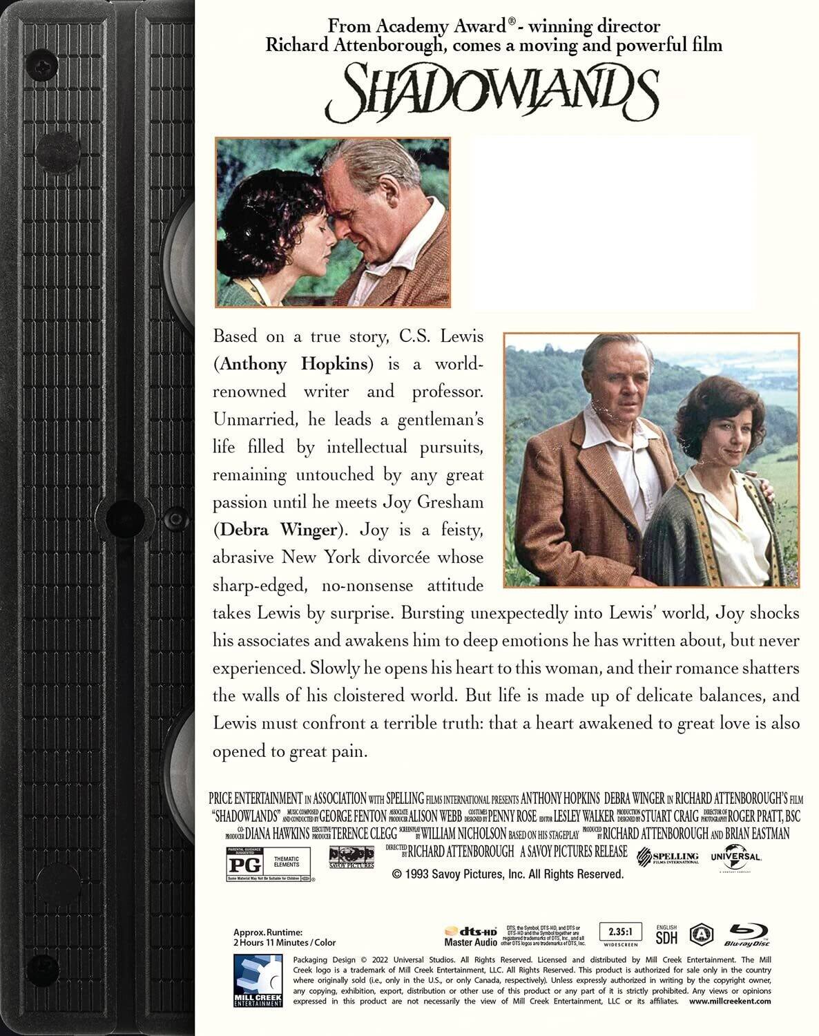 Alt View 1. Shadowlands (Retro VHS Packaging)   - BLU-RAY.