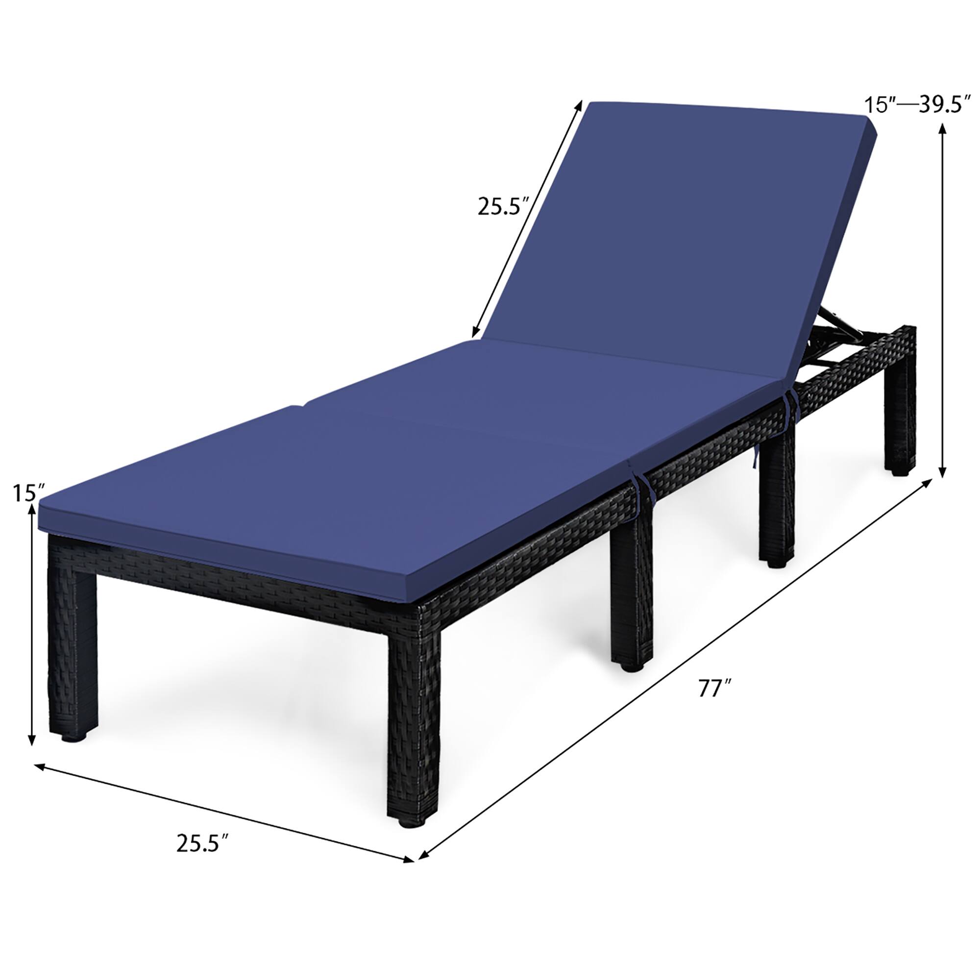 The text on the image reads: "15"-39.5" 25.5" 15" 77" 25.5". This information is likely related to the dimensions of the blue lounge chair. The chair is 25.5 inches wide, 15 inches deep, and 77 inches long.