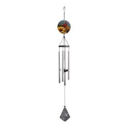 FC Design - 36" Long Cardinal Silhouette Scene Wind Chime Outdoor Patio or Garden Hanging Decoration - Multi-Color