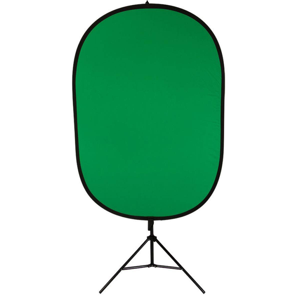 Alt View 2. On Stage Stands - On-Stage VLD360 10" LED Ring Light Kit - With VSM3000 Green Screen Kit with Lighting Stand, ASVSM5-B Metal Pop Blocker.