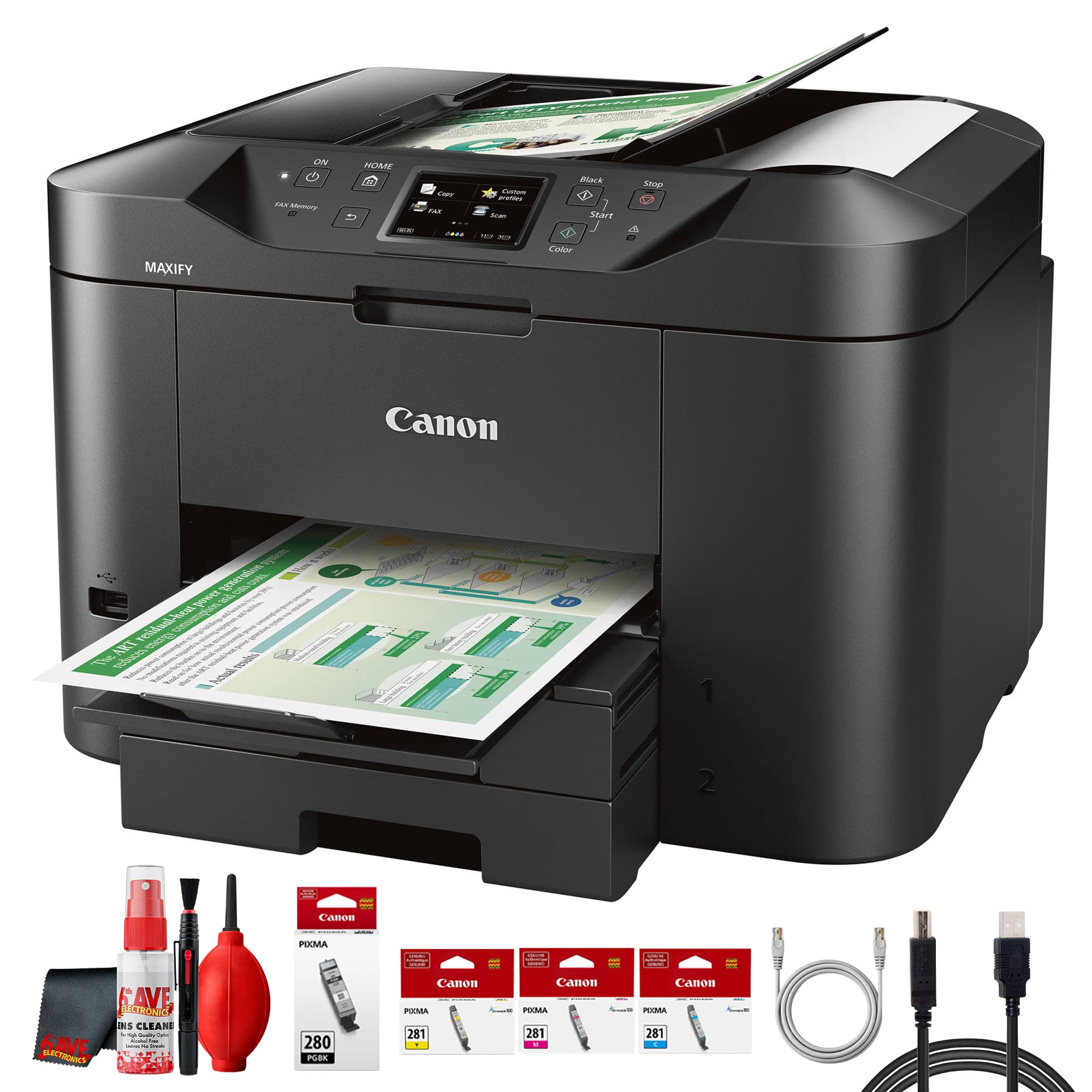 Canon - MAXIFY MB2720 Wireless All-in-One Printer Bundle