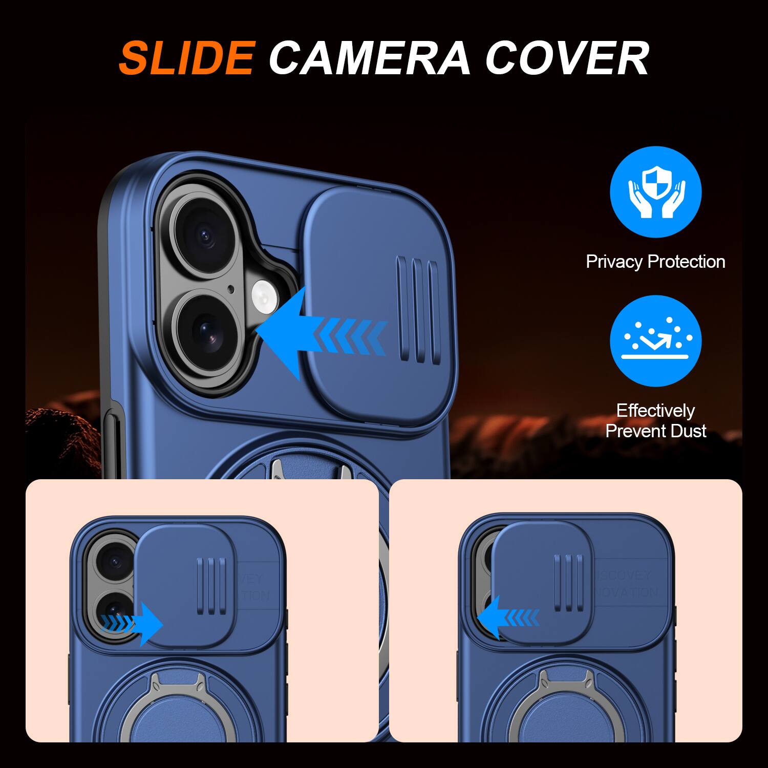 SLIDE CAMERA COVER  
Privacy Protection  
Effectively Prevent Dust