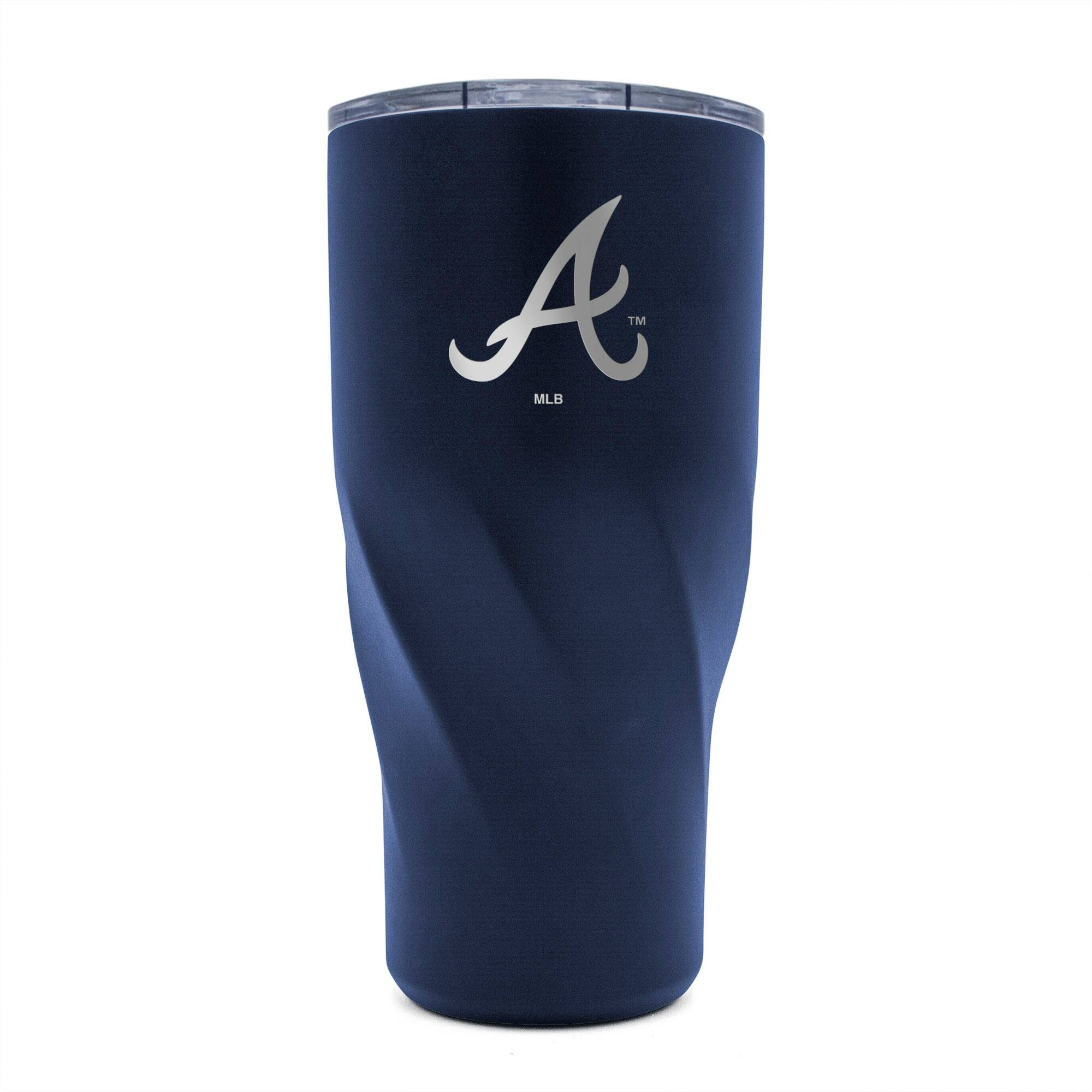 Front. WinCraft - Atlanta Braves 30oz. Morgan Stainless Steel Tumbler - Multicolor.