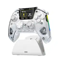 Reds Spade - One Interactive Screen Wireless Gaming Controller For Pc switch switch 2 ios android Hall Effect Stick - White