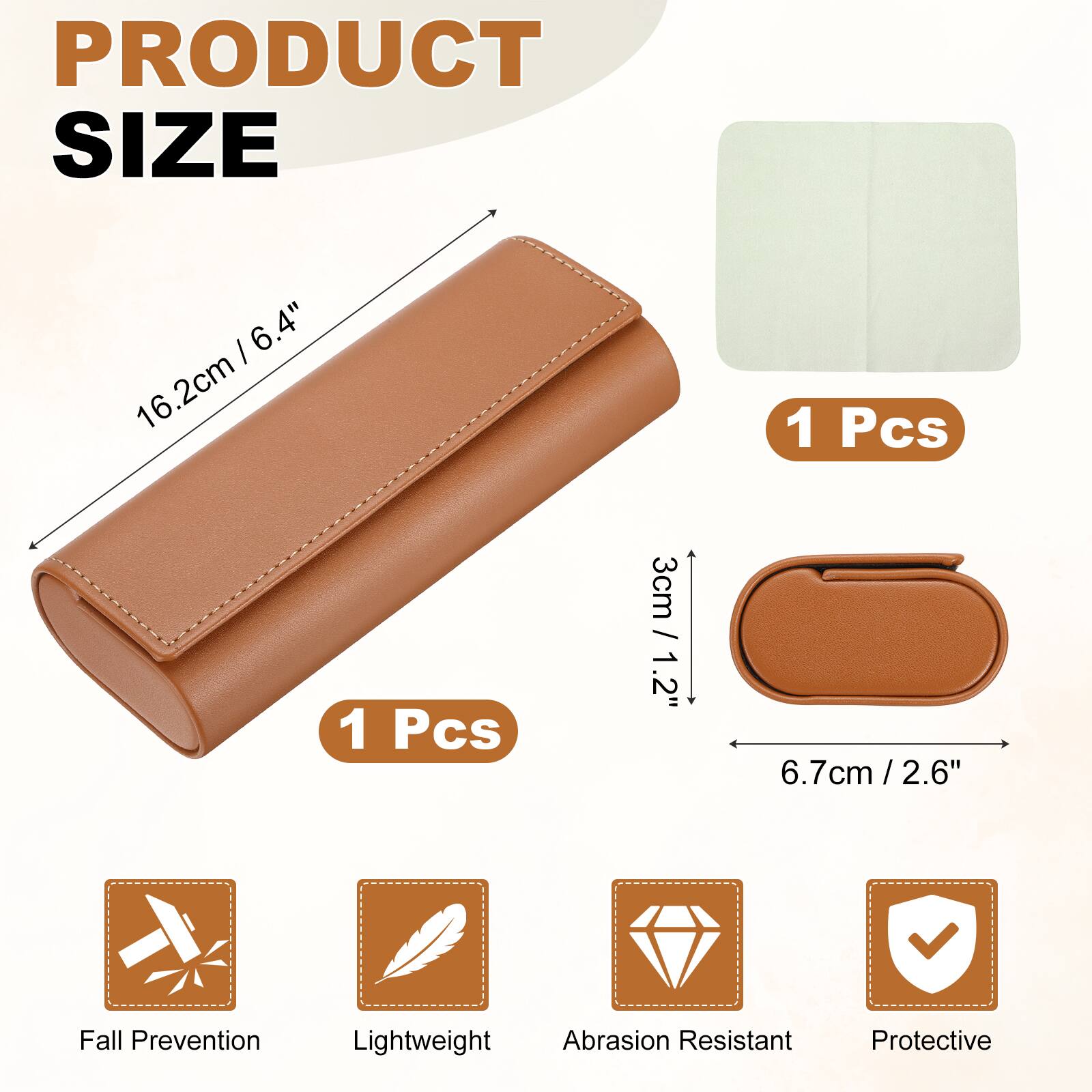 PRODUCT SIZE

16.2cm / 6.4"  
1 Pcs

3cm / 1.2"  
6.7cm / 2.6"

Fall Prevention  
Lightweight  
Abrasion Resistant  
Protective