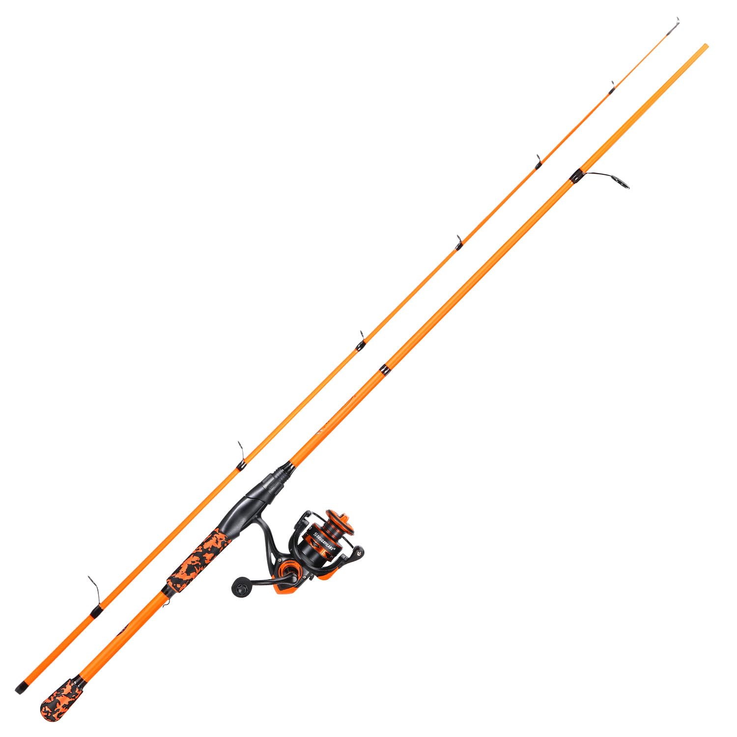 Front. NICHOLAS KLEIN - Baitcast & Spinning Reel And Fishing Rod Combo Im7 Graphite 2pc Blank Rods Eva Handle - Spin-Orange 6'10''-Medium.