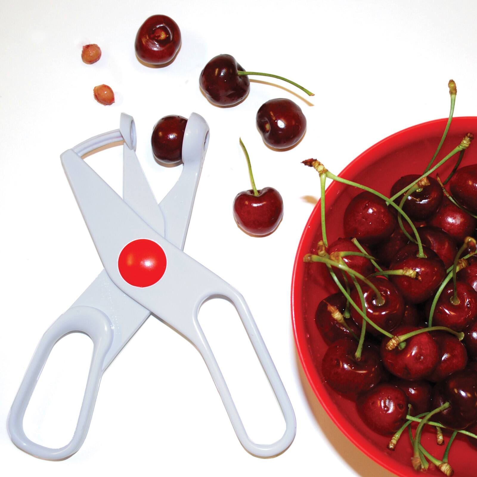 Alt View 2. Norpro - 8-Inch Deluxe Cherry Pitter, White - White.