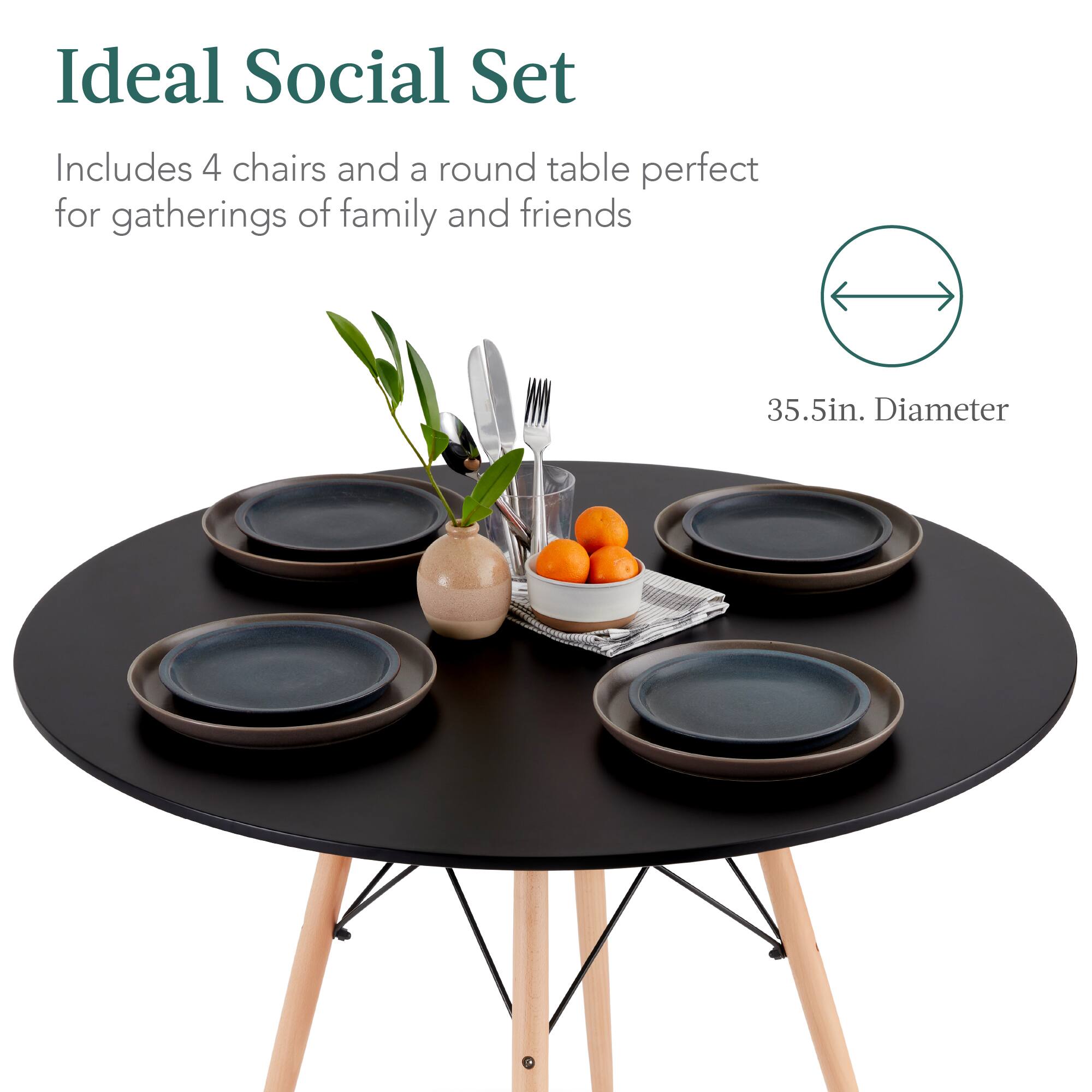 Ideal Social Set

Includes 4 chairs and a round table perfect for gatherings of family and friends

35.5in. Diameter