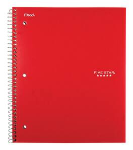 Mead - 8-1/2 in. W X 11 in. L College Ruled Spiral Assorted Notebook