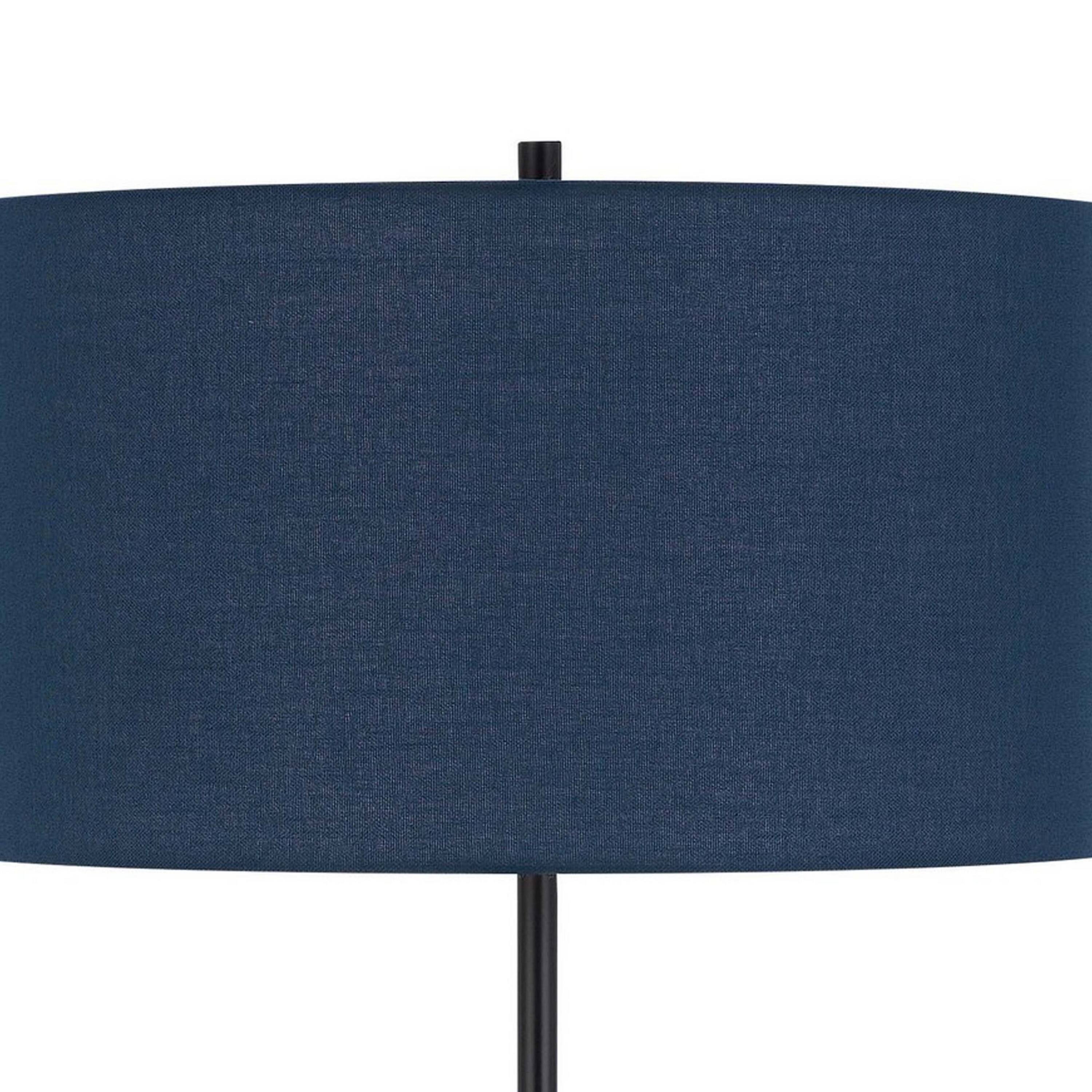 Angle. Manhattan Lane - Sie 59 Inch Floor Lamp, Linen Shade, Round Base, Metal Pole.