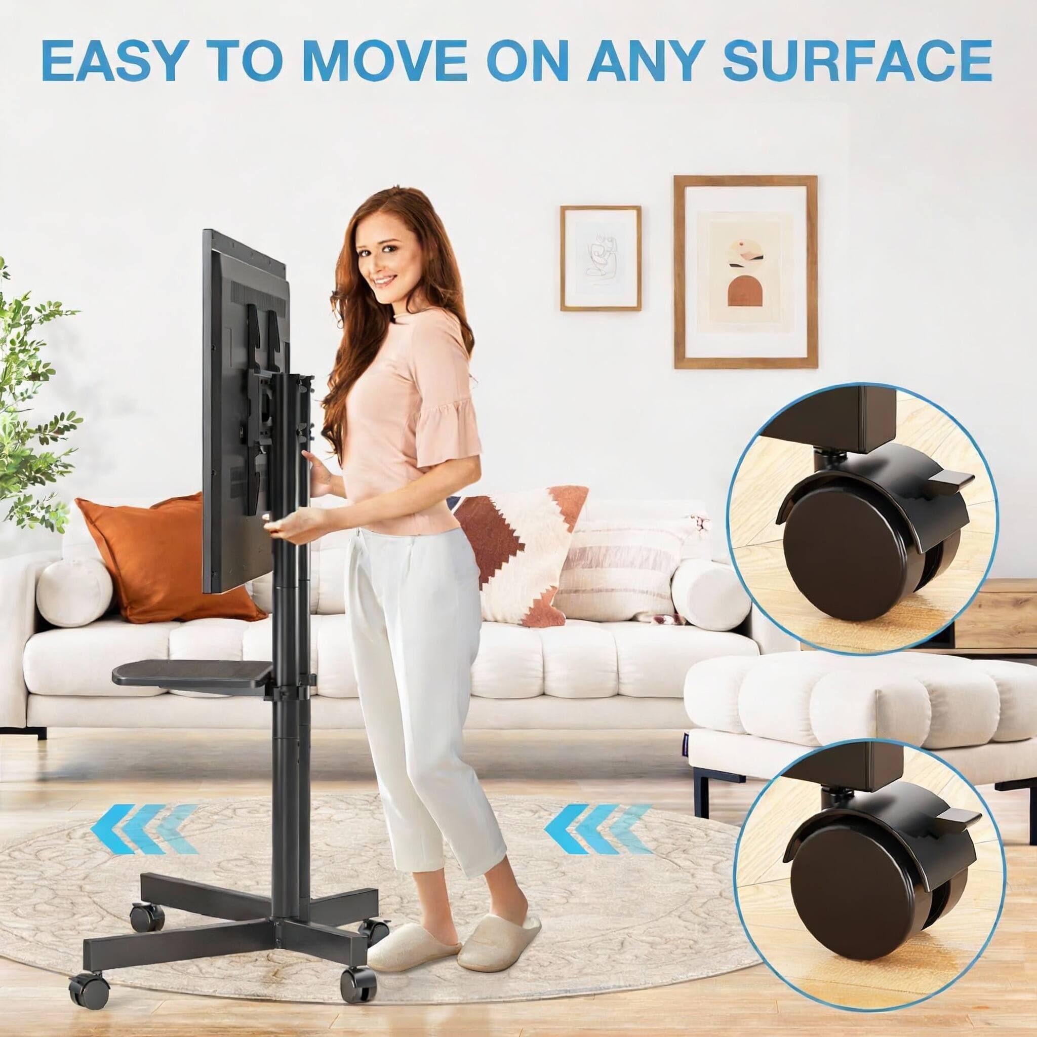 EASY TO MOVE ON ANY SURFACE