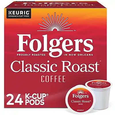 Folgers Classic Roast Coffee
Proudly Roasted in New Orleans
24 K-Cup Pods
Folgers Classic Roast
Keurig Genuine K-Cup Pods