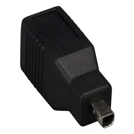 Front. Sanoxy - Sanoxy USB B Female to Mini B 4-pin Male Adapter - Black.