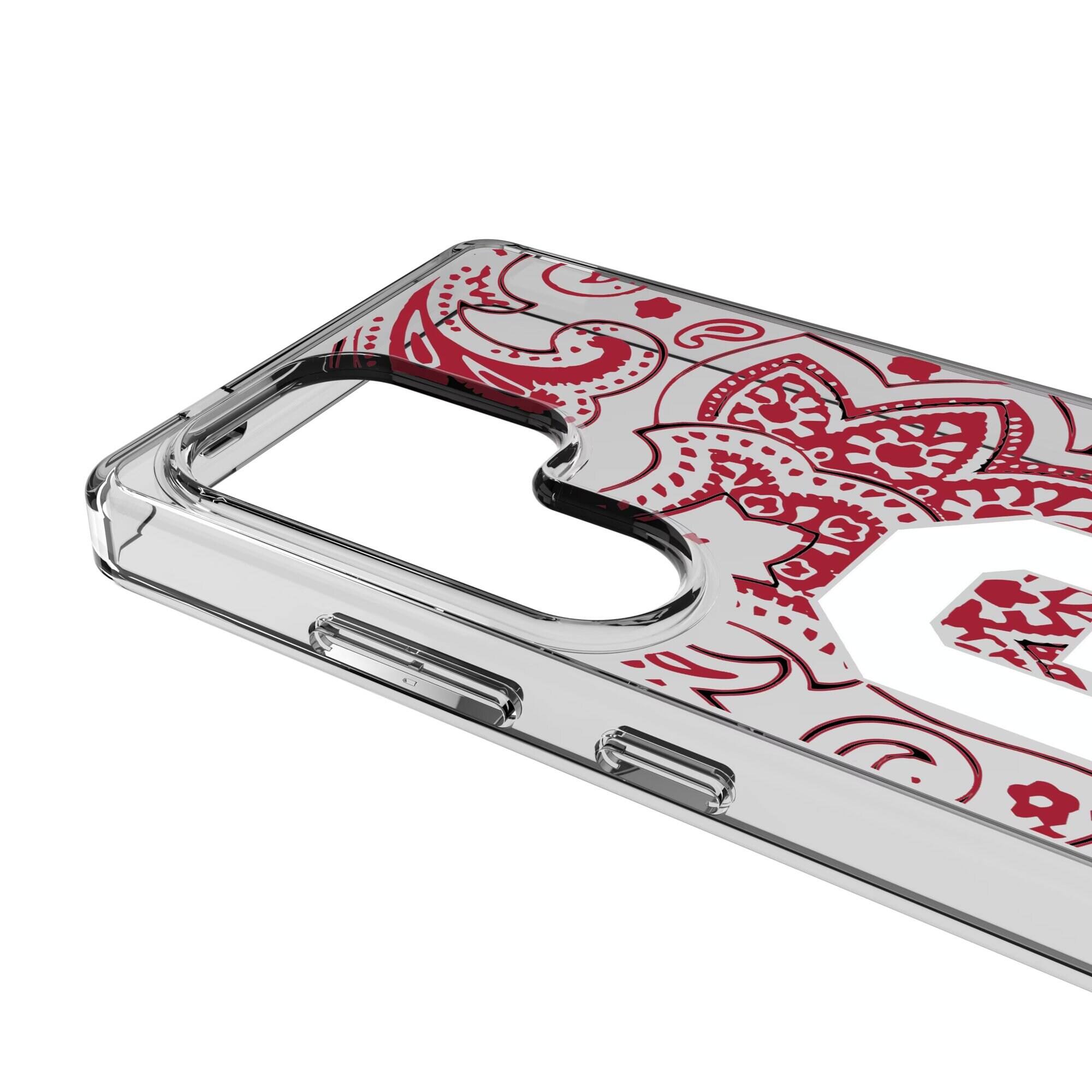 Alt View 2. Keyscaper - Oklahoma Sooners Paisley Galaxy Clear Case - S25 Plus - Multicolor.