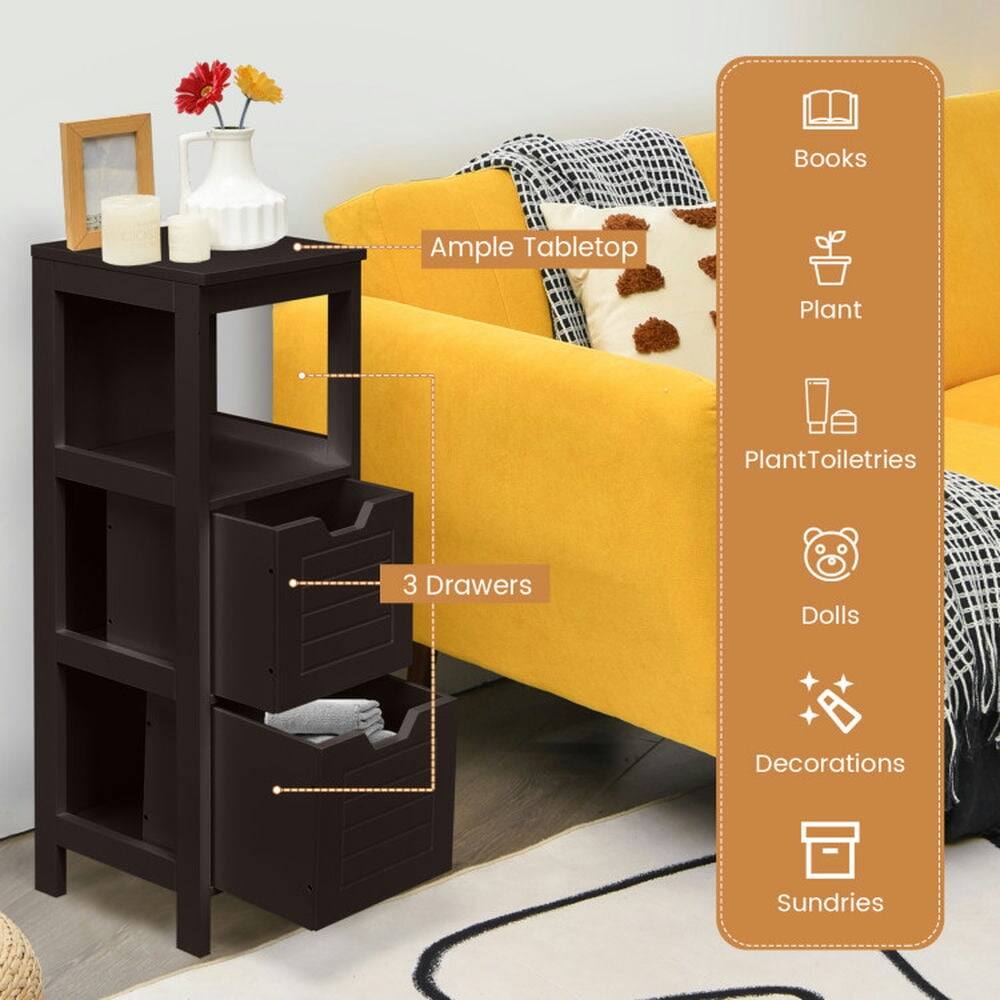 Books  
Ample Tabletop  
Plant  
Plant Toiletries  
3 Drawers  
Dolls  
Decorations  
Sundries