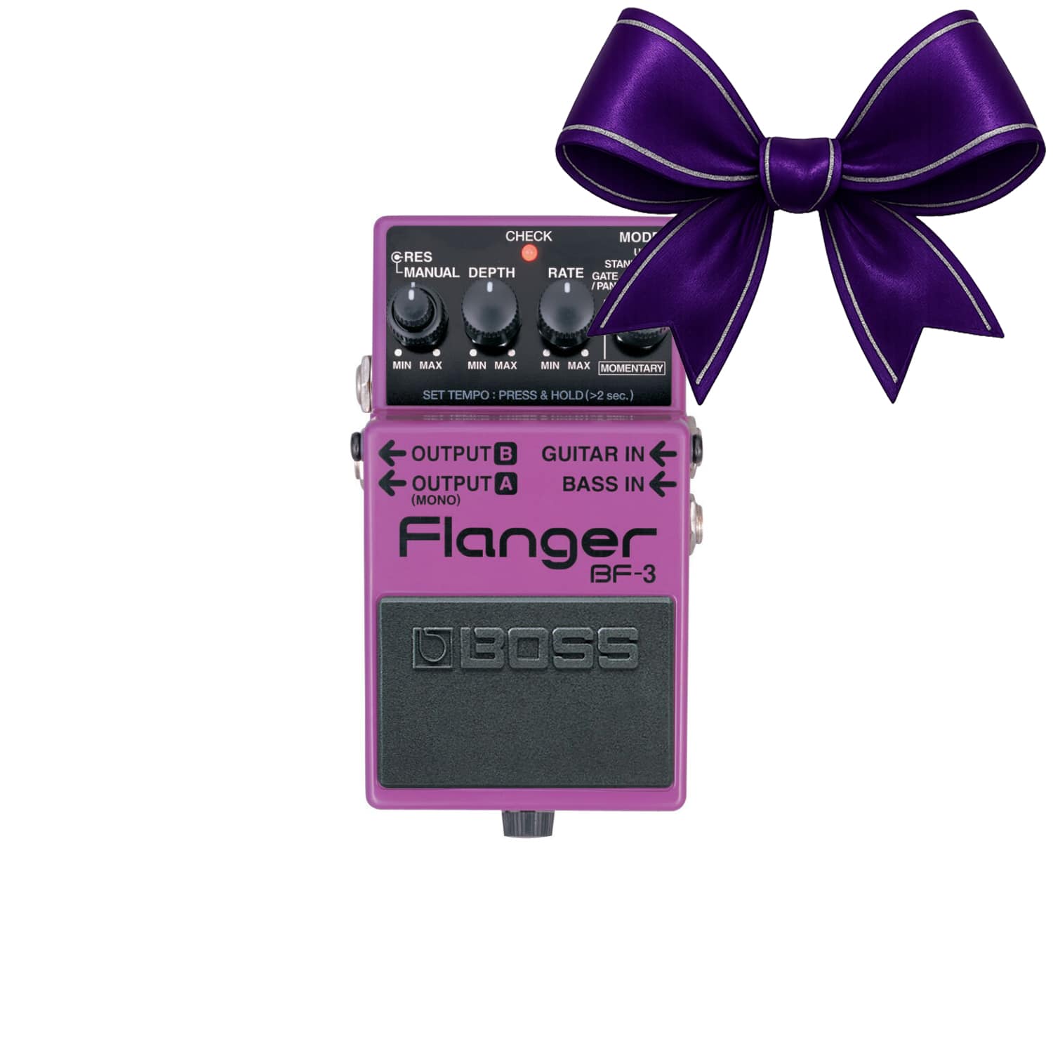 BOSS - BF-3 Flanger Ultra and GatePan Modes Guitar Effects Pedal with Bass Inputs