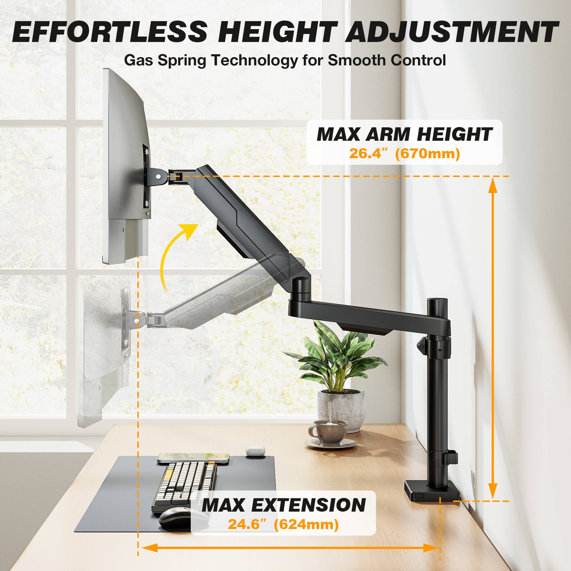 Rfiver Single monitor stand, suitable for screens ranging from 17