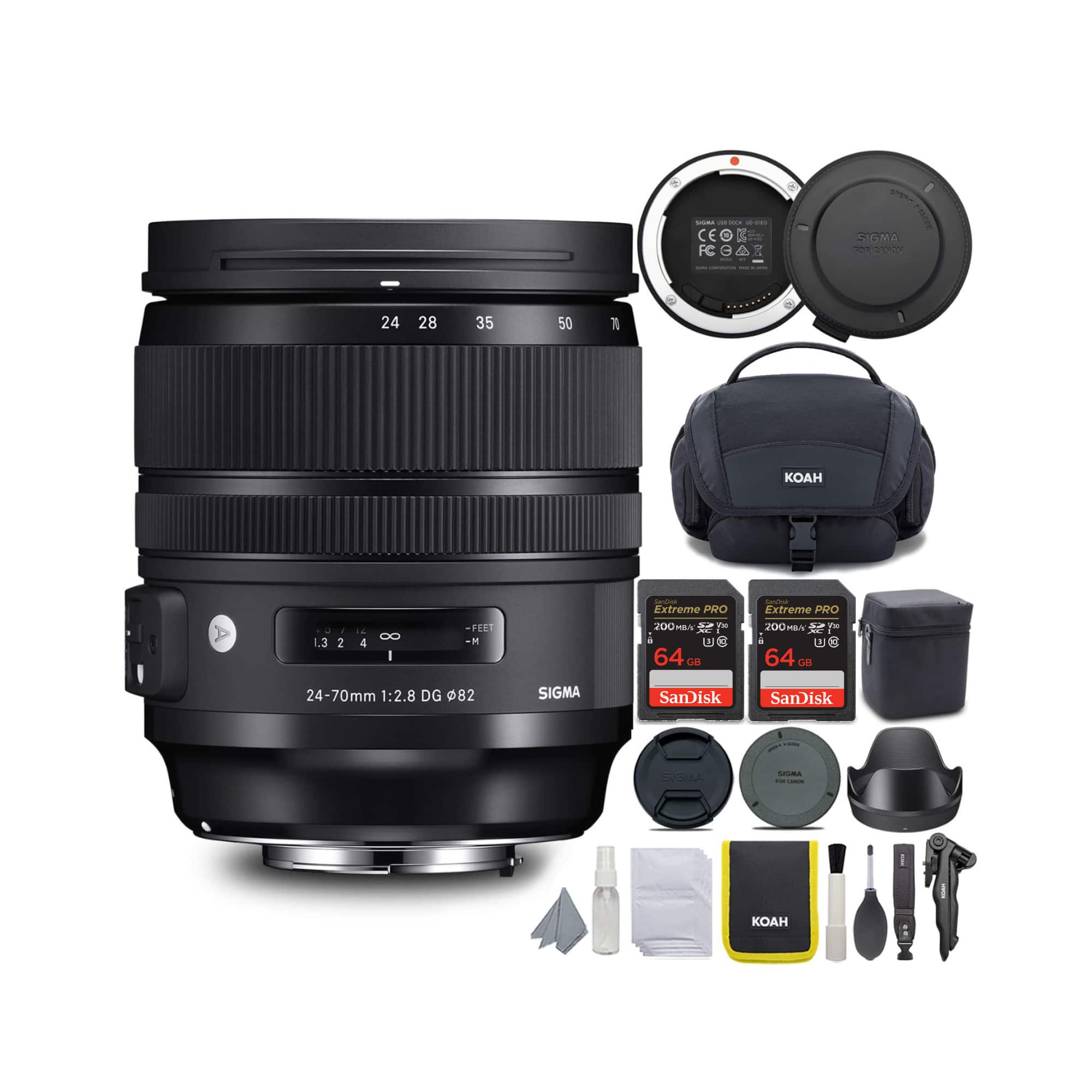 Sigma 24 70mm f/2.8 DG OS HSM ART Canon EF Lens with USB Dock