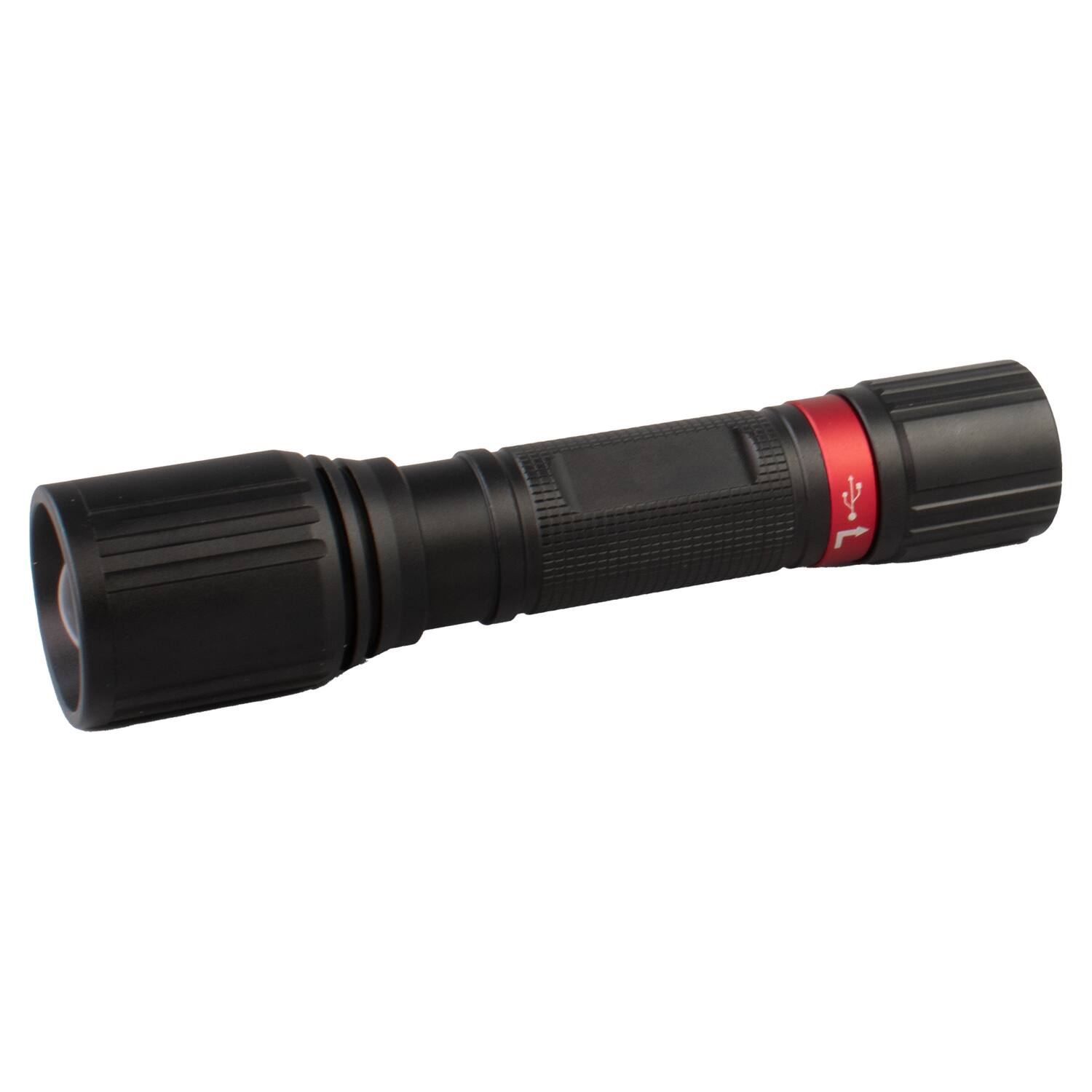 Angle. Dorcy - Ultra HD Series Hybrid AA/Rechargeable LED 2000 Lumen Flashlight, 3 Modes, 1312 ft Beam, 9 Hr Run Time.