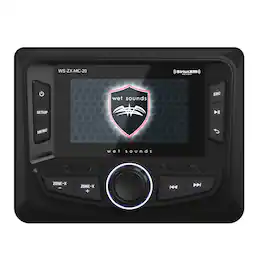 Wet Sounds - WS-ZX-MC-20 3 Zone ZX Source Unit with AM/FM/WB Tuner, Bluetooth Audio Streaming, SXM Ready, and NMEA 20 - Black/Gray