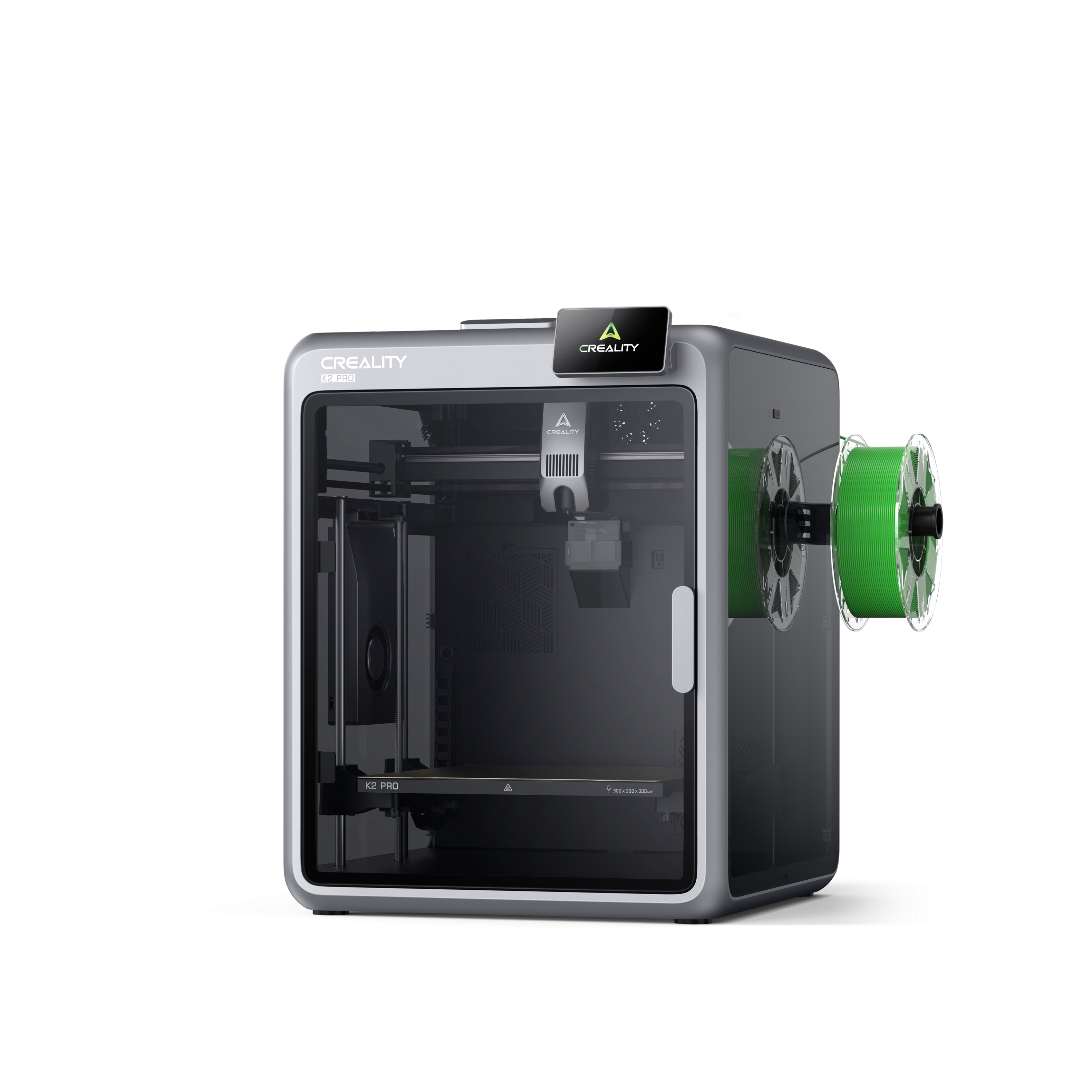 Creality - K2 Pro 3D Printer w/ 1 Extra Roll of Filament - Space Gray