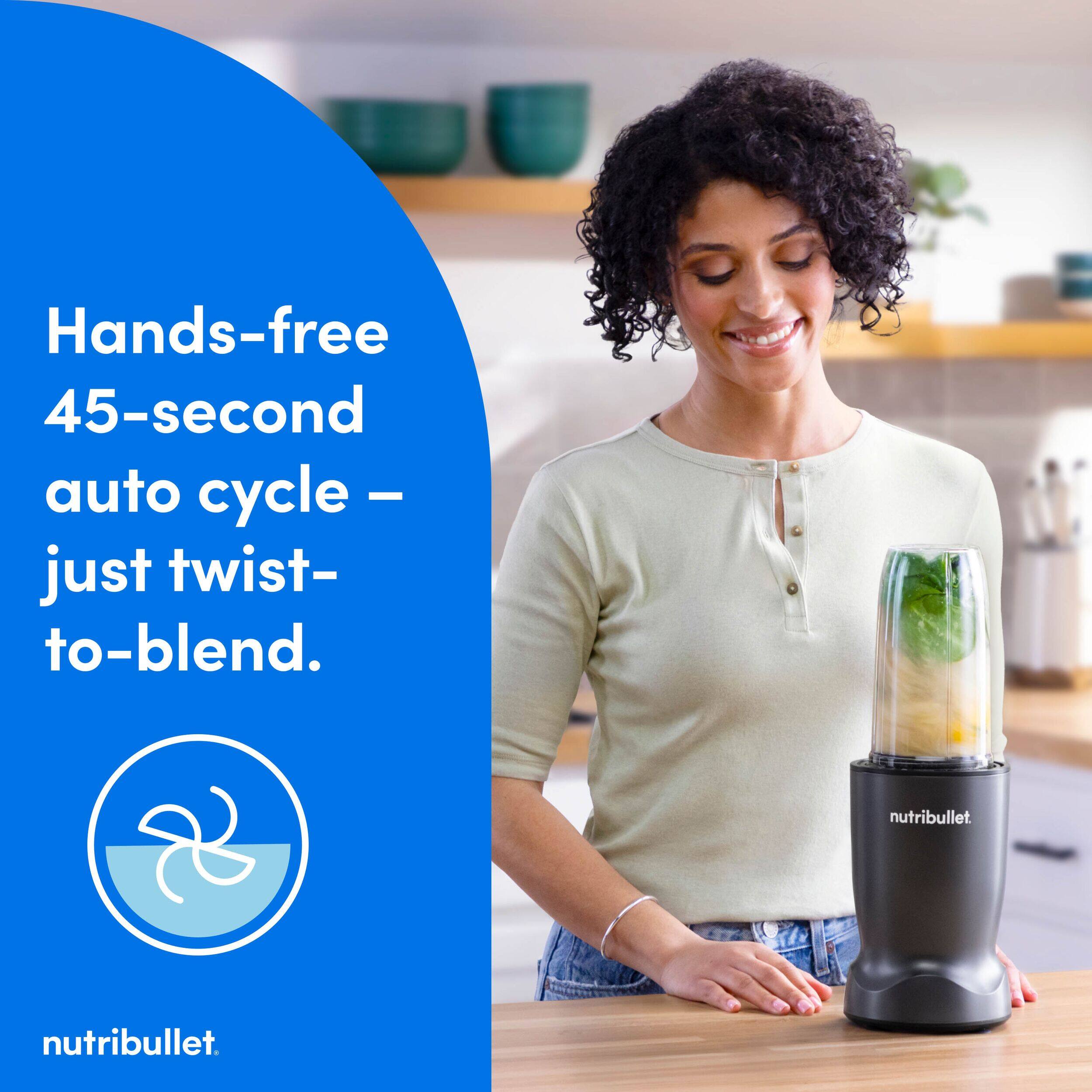 Hands-free 45-second auto cycle – just twist-to-blend. nutribullet.