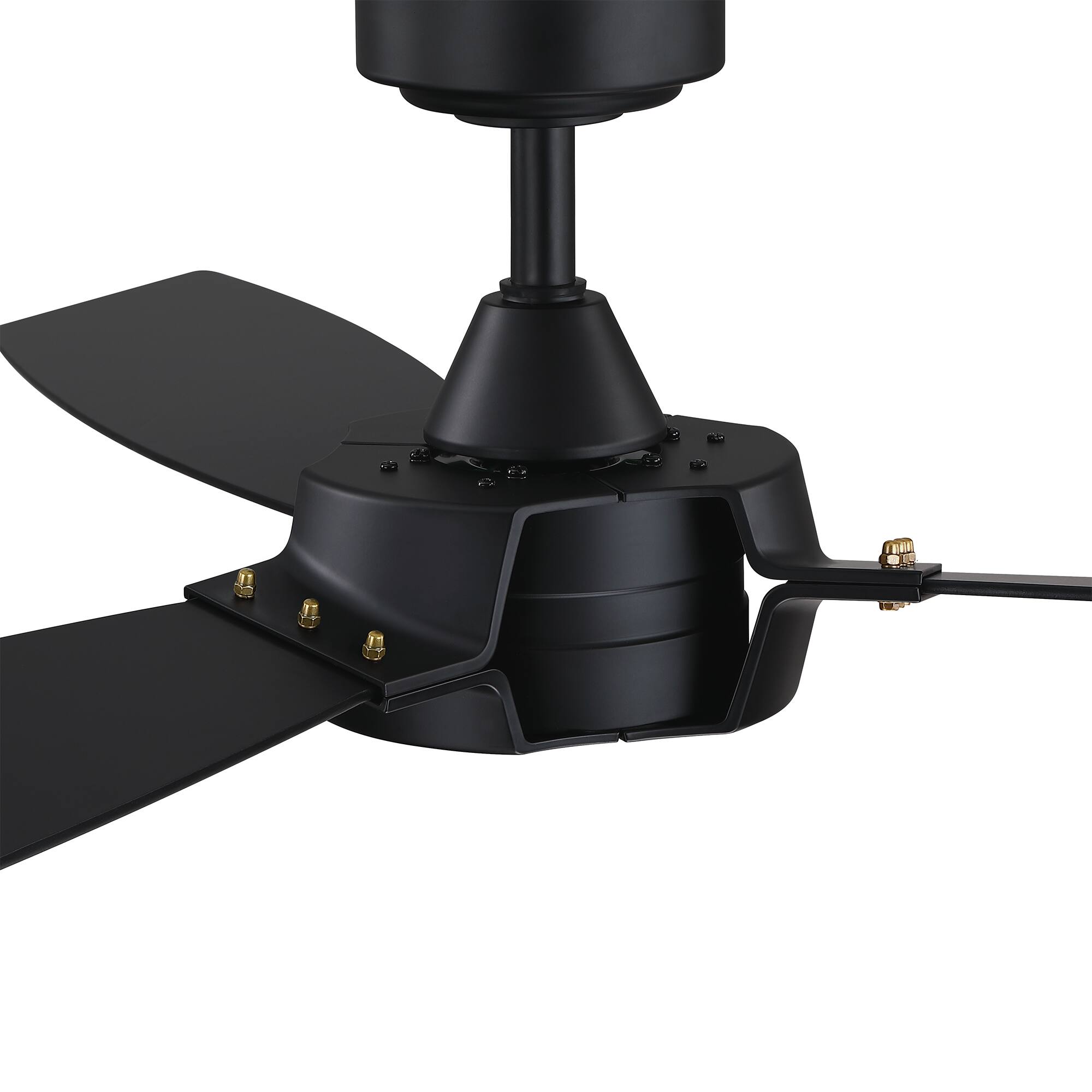 Alt View 9. Parrot Uncle - 60" Modern 3-Blade Ceiling Fan with Dimmable LED Light and Remote - BLACK.