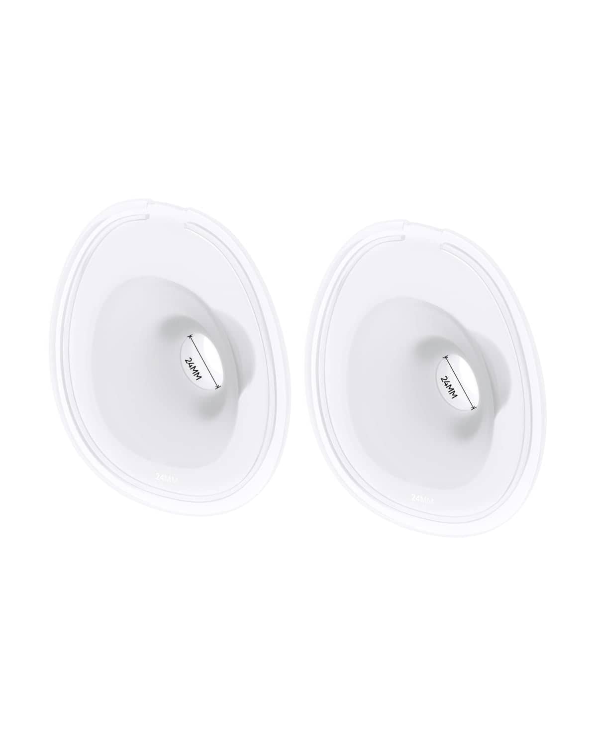 eufy - Original 24mm Flange (2-Pack), Replacement Accessories for Wearable Breast Pump E10 - Clear