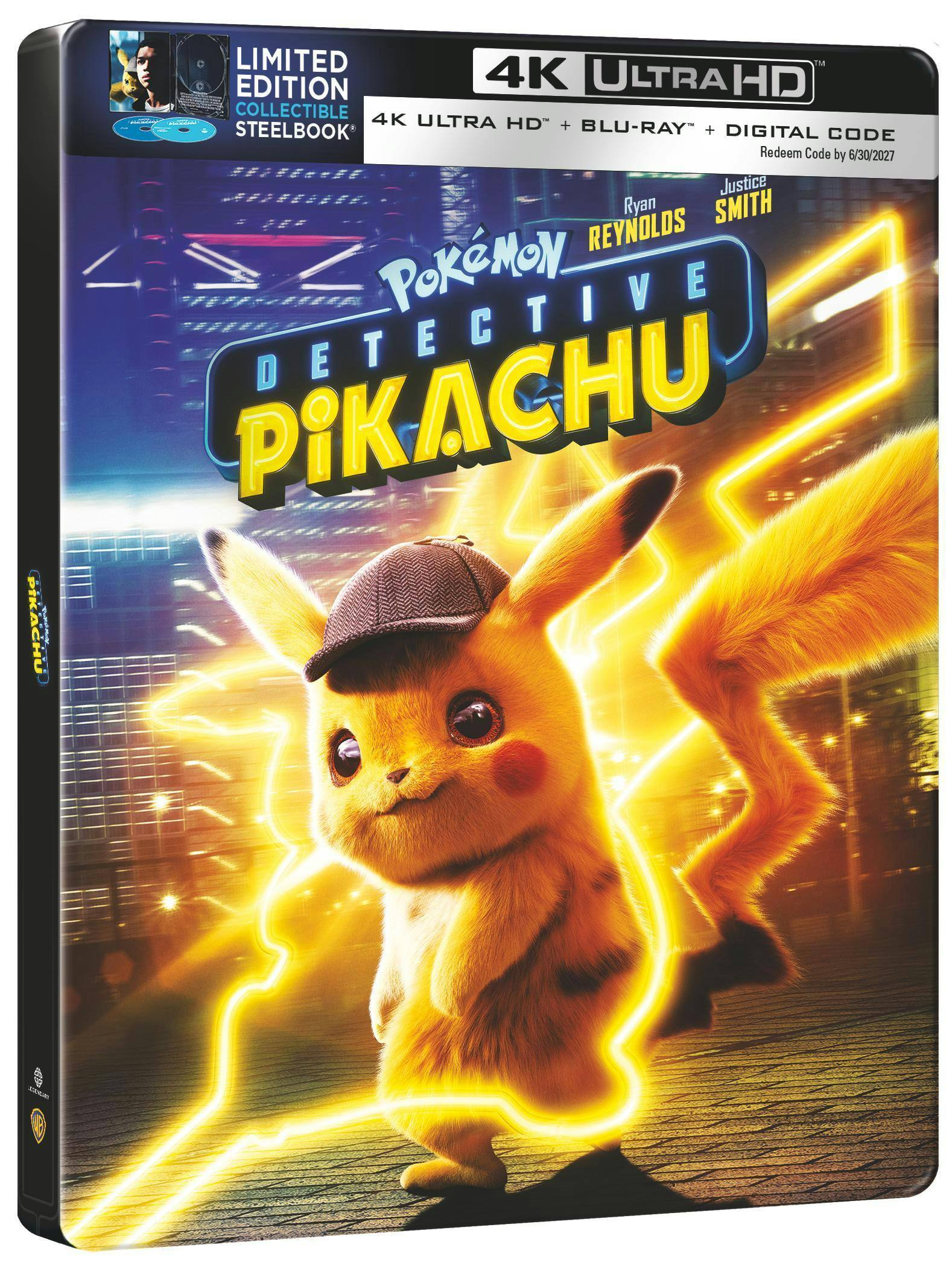 Back. Pokémon Detective Pikachu (Steelbook)   - 4K Blu-Ray.