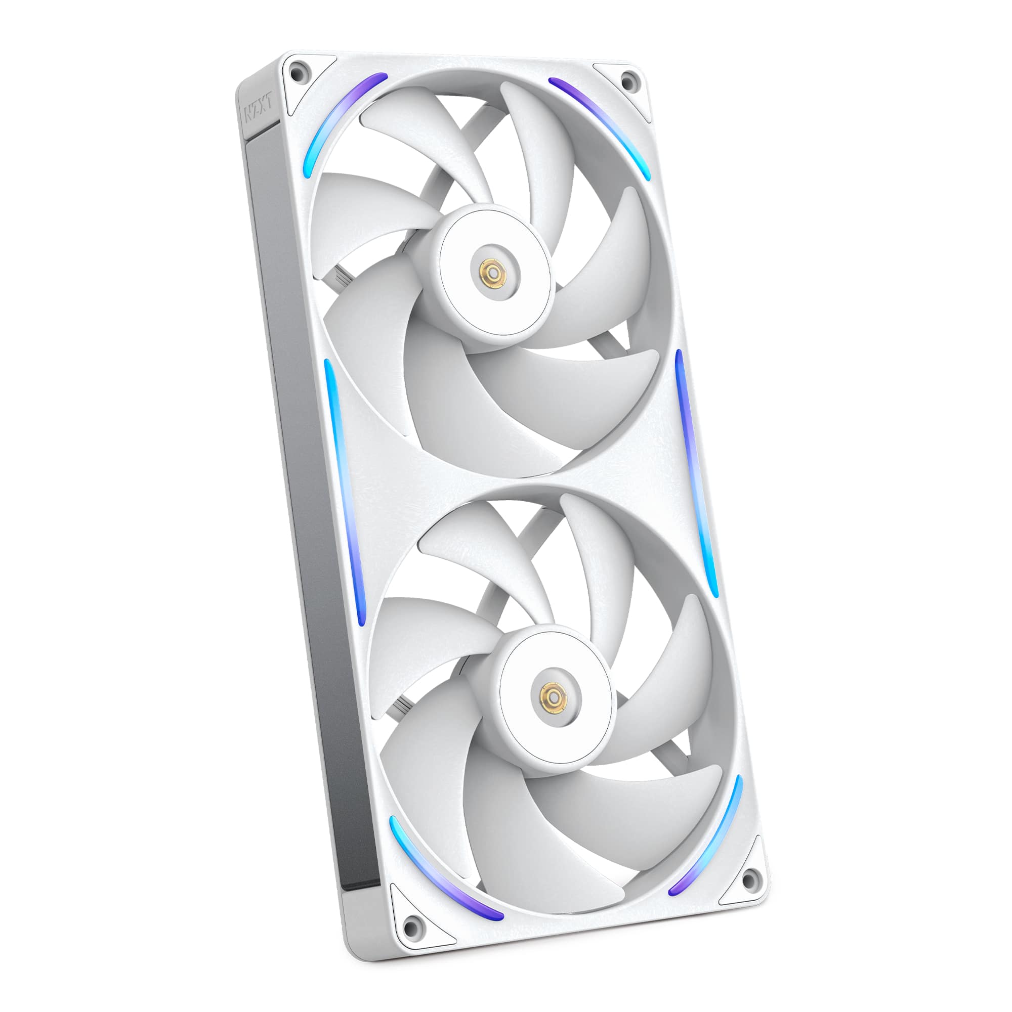 NZXT - NZXT-F280X Performance Fan - 280mm Single-Frame Case Fan w/ 2 x 140mm PWM RGB Computer Case Fans with LCP Frame & Blades - White
