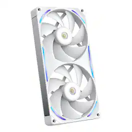 NZXT - NZXT-F280X Performance Fan - 280mm Single-Frame Case Fan w/ 2 x 140mm PWM RGB Computer Case Fans with LCP Frame & Blades - White