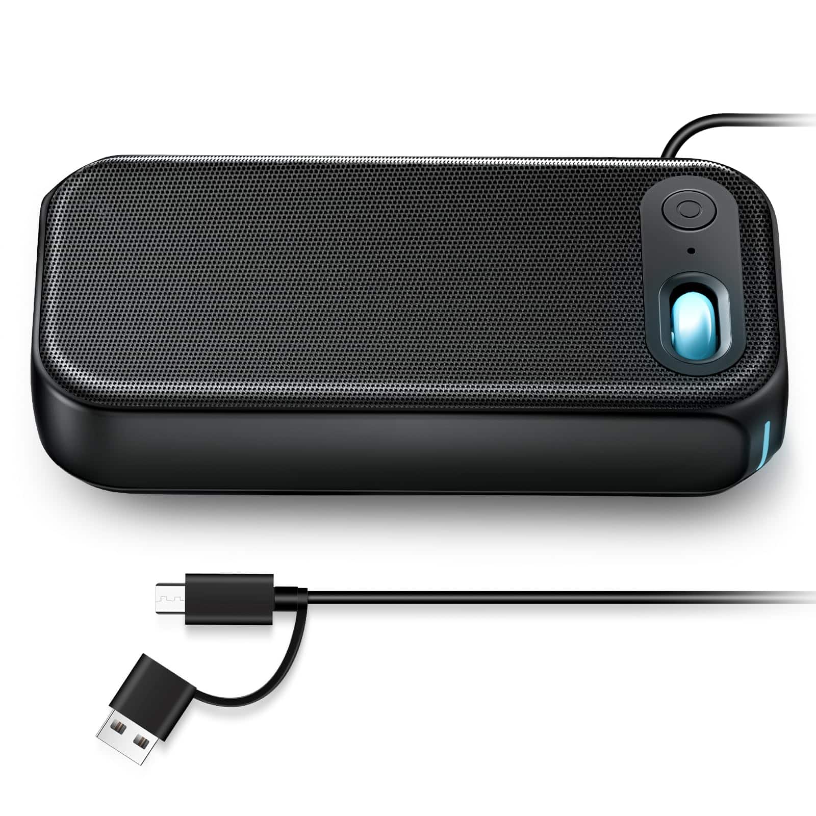 Cozy Serene - Usb usb Light Smart Usb-a/usb-c Computer Speakers For Pc Desktop Wired Portable Mini Sound-bar Monitor With Stereo Sound - Default