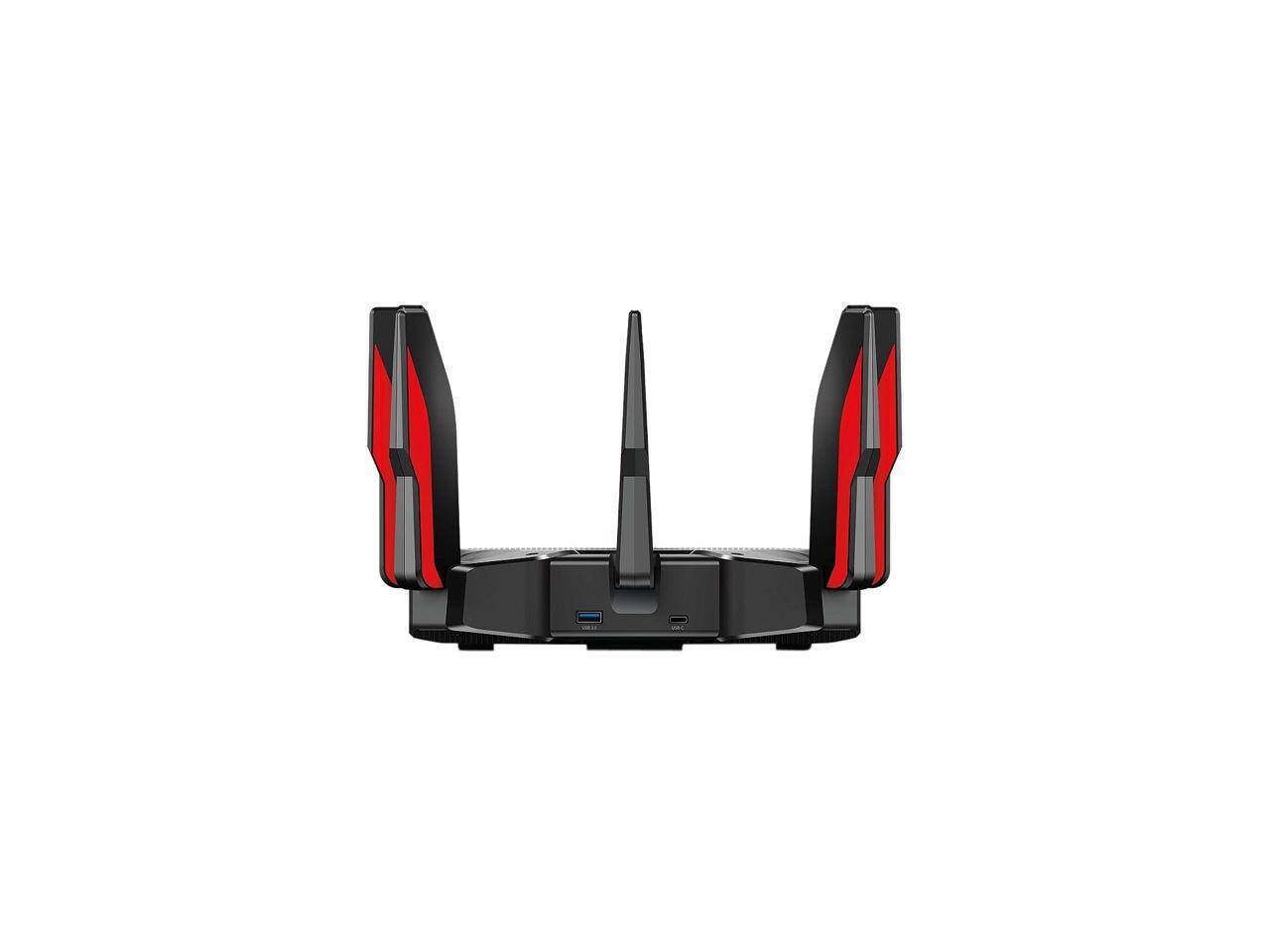 Alt View 3. TP-Link - TP-Link Archer AX11000 - Wireless router - 8-port switch - GigE, 2.5 GigE, 802.11ax - 802.11a/b/g/n/ac/ax - Dual Band.