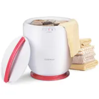 Costway - Countertop Towel Warmer Bucket with Aromatherapy Holder Auto Shut Off & Timer - Pink - Front_Zoom