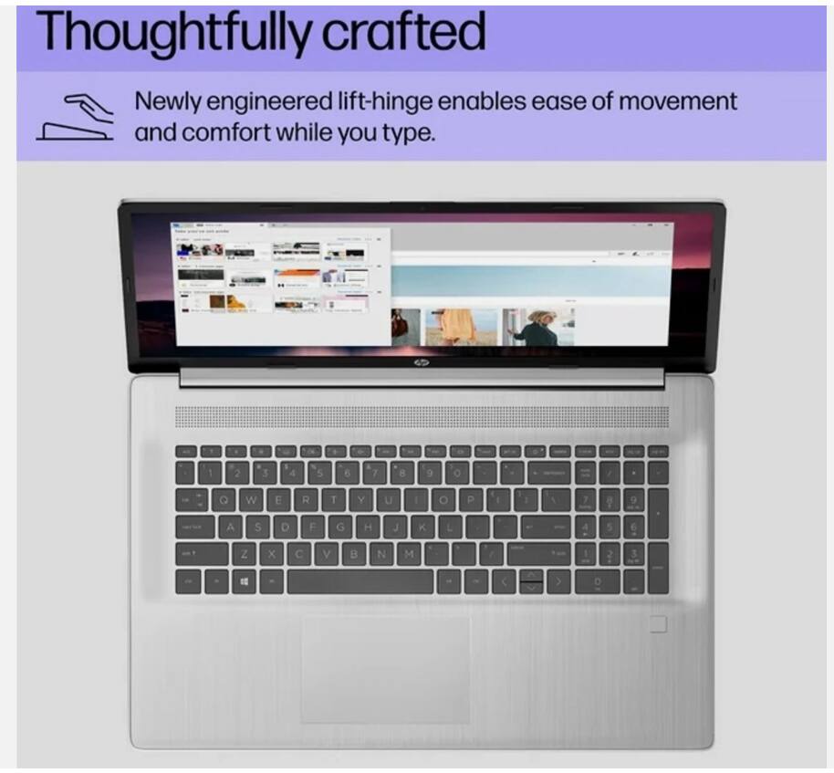Thoughtfully crafted  
Newly engineered lift-hinge enables ease of movement and comfort while you type.