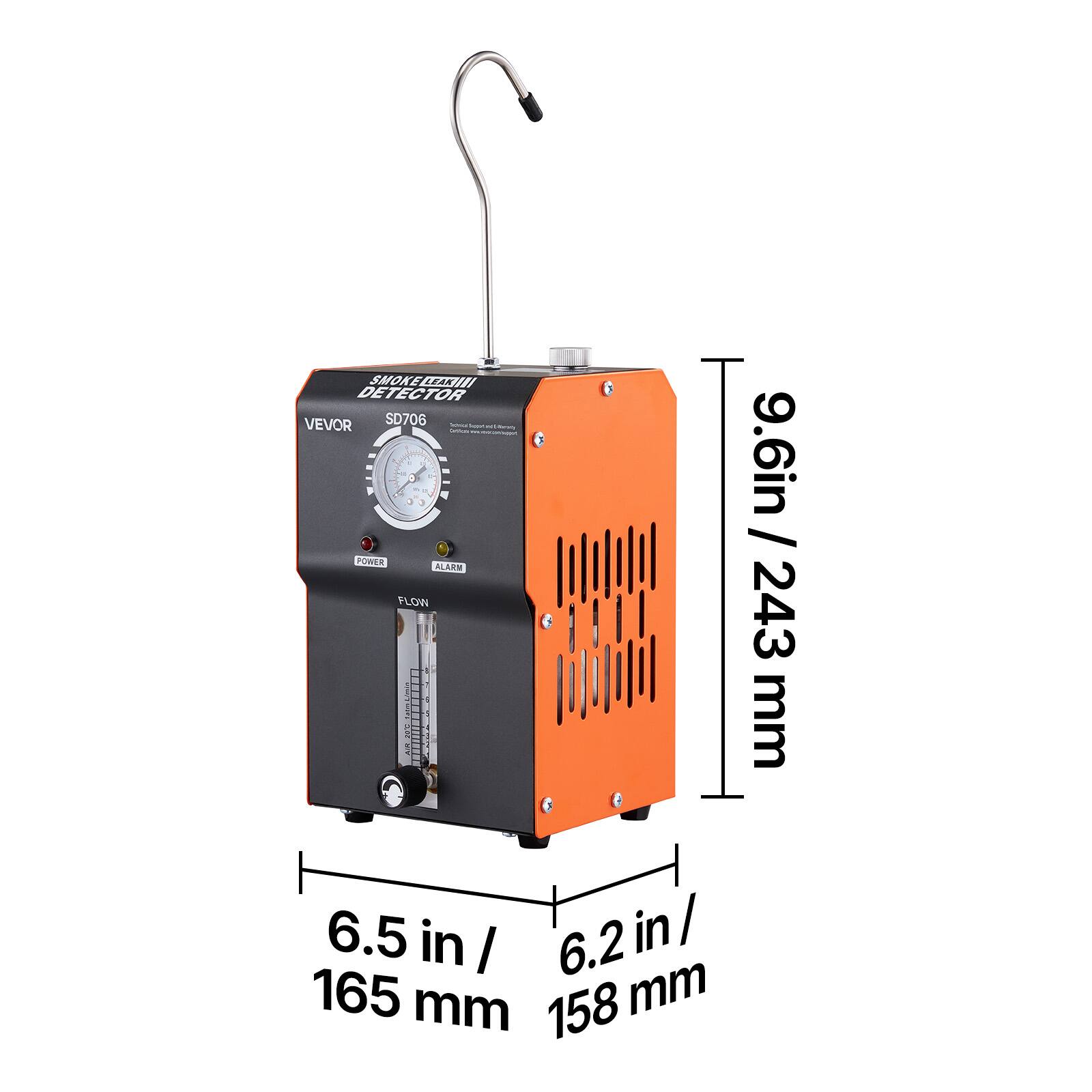 SMOKELEGH DETECTOR VEVOR SD706

POWER ALARM FLOW

9.6in / 243 mm

6.5 in / 165 mm

6.2 in / 158 mm