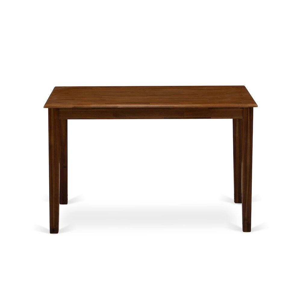 Back. FurniFact - Walnut Rectangular Wood Dining Table - Walnut.