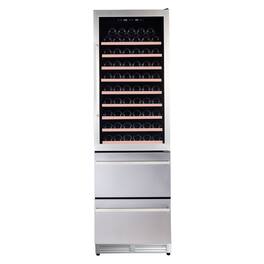 Avanti - ELITE Series Wine Cooler, 108 Bottle Capacity, 2-Drawer Beverage Center - Stainless Steel