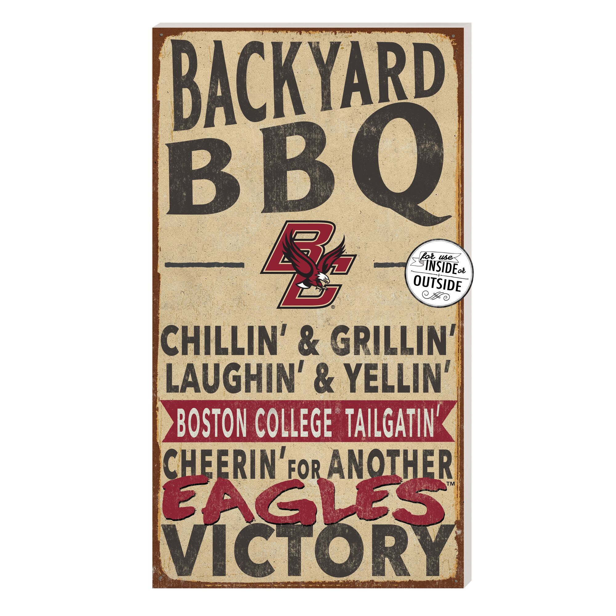 Brown Boston College Eagles 11'' x 20'' Indoor/Outdoor BBQ Sign