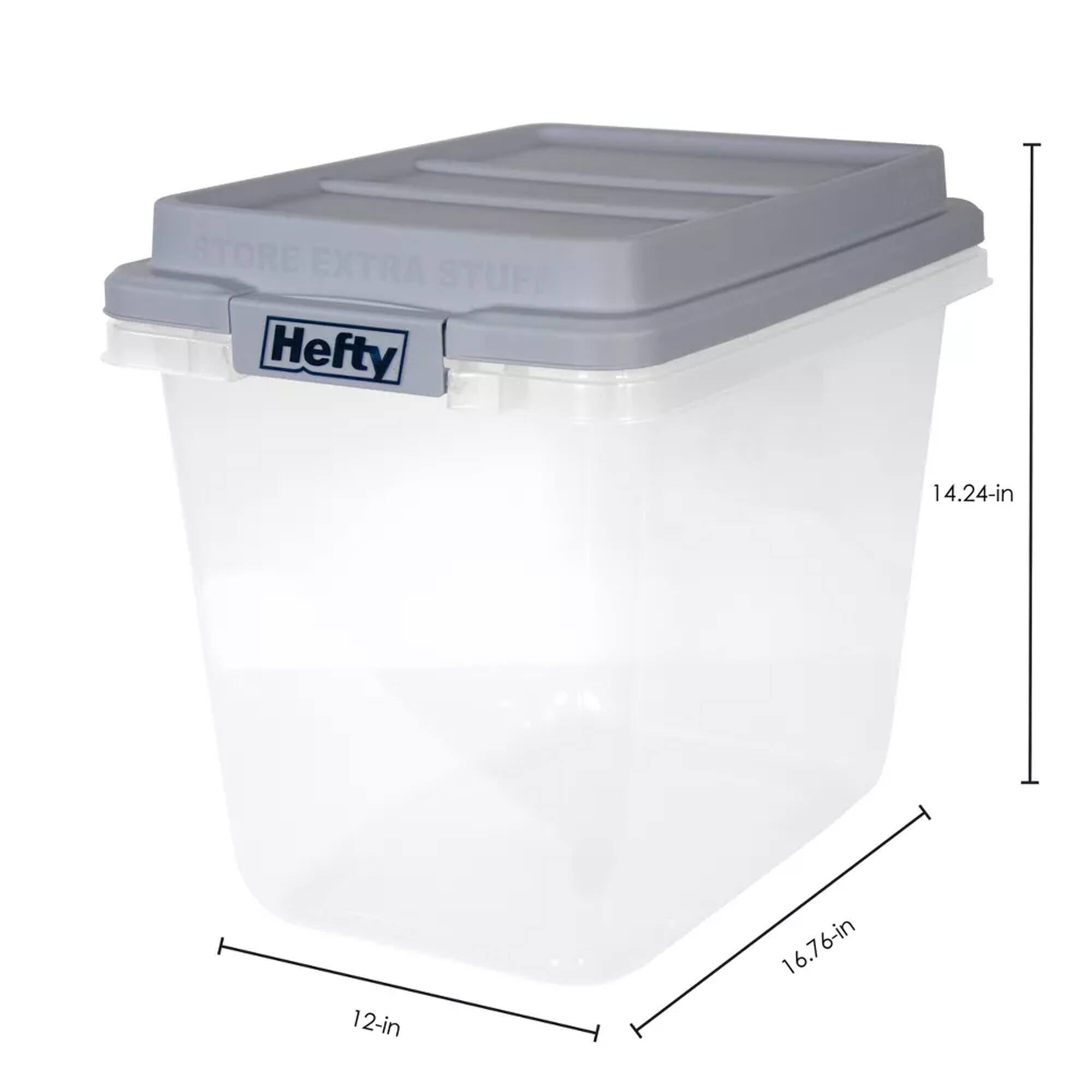 STORE EXTRA STUFF  
Hefty  
14.24-in  
12-in  
16.76-in