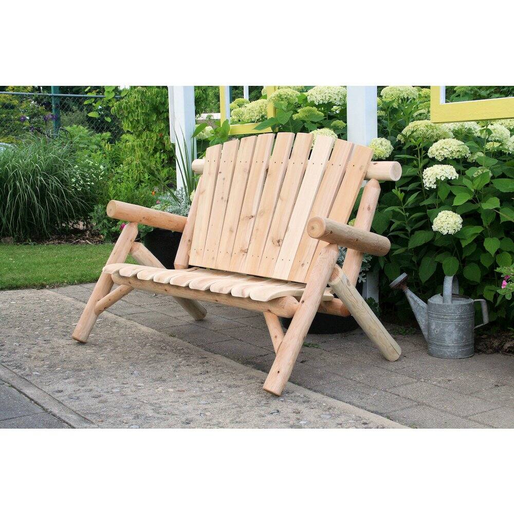 Alt View 1. Contoured Comfort - Cedar Log 4ft Love Seat - Brown.