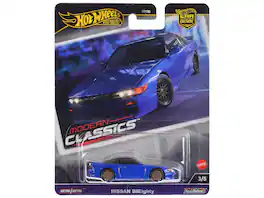 Nissan SilEighty "Modern Classics" Series Diecast Model Car by Hot Wheels - Blue Metallic
